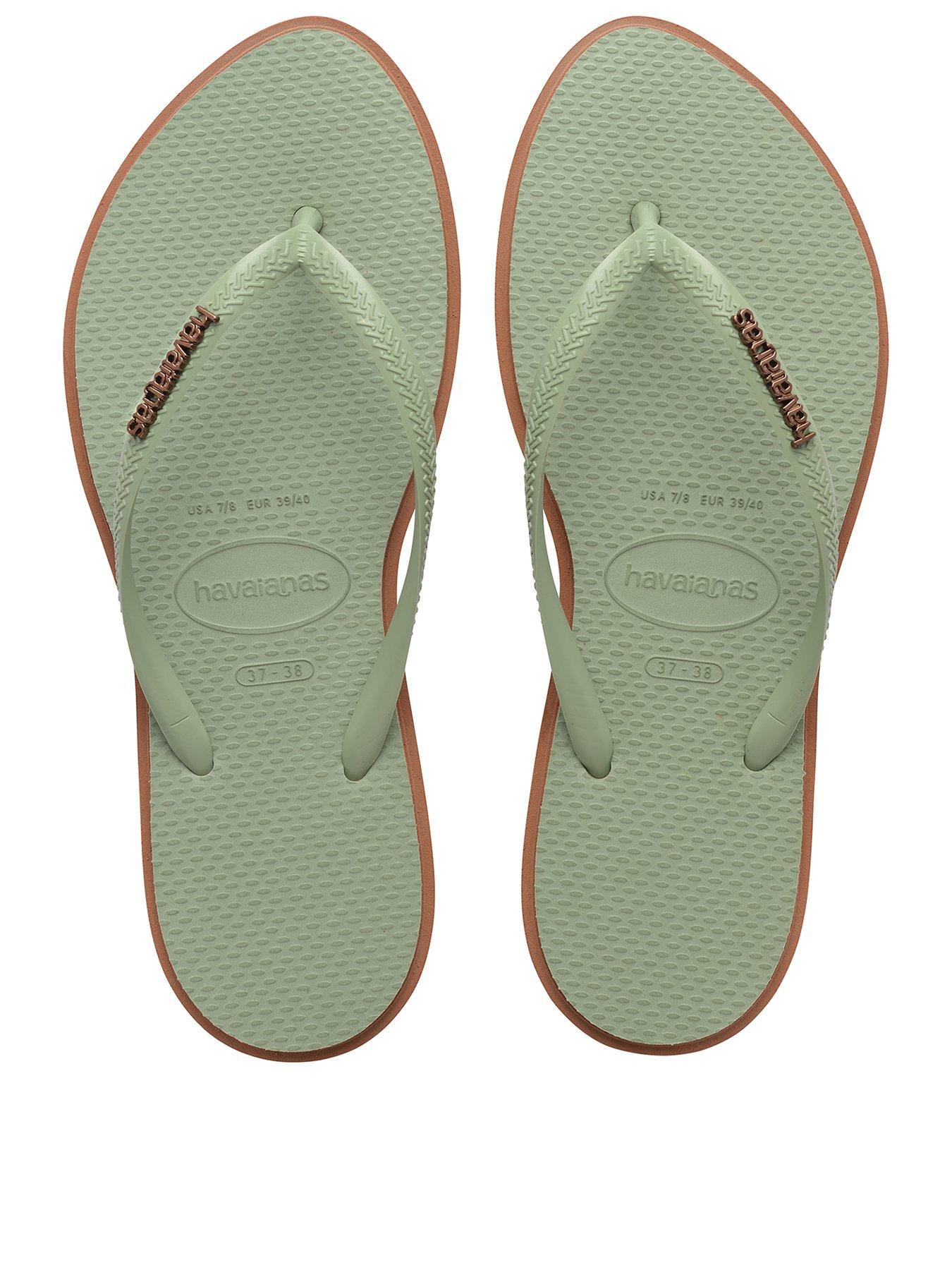 Image 3 of 6 of Havaianas Slim Point Flip Flop - Rust/Smoke Green