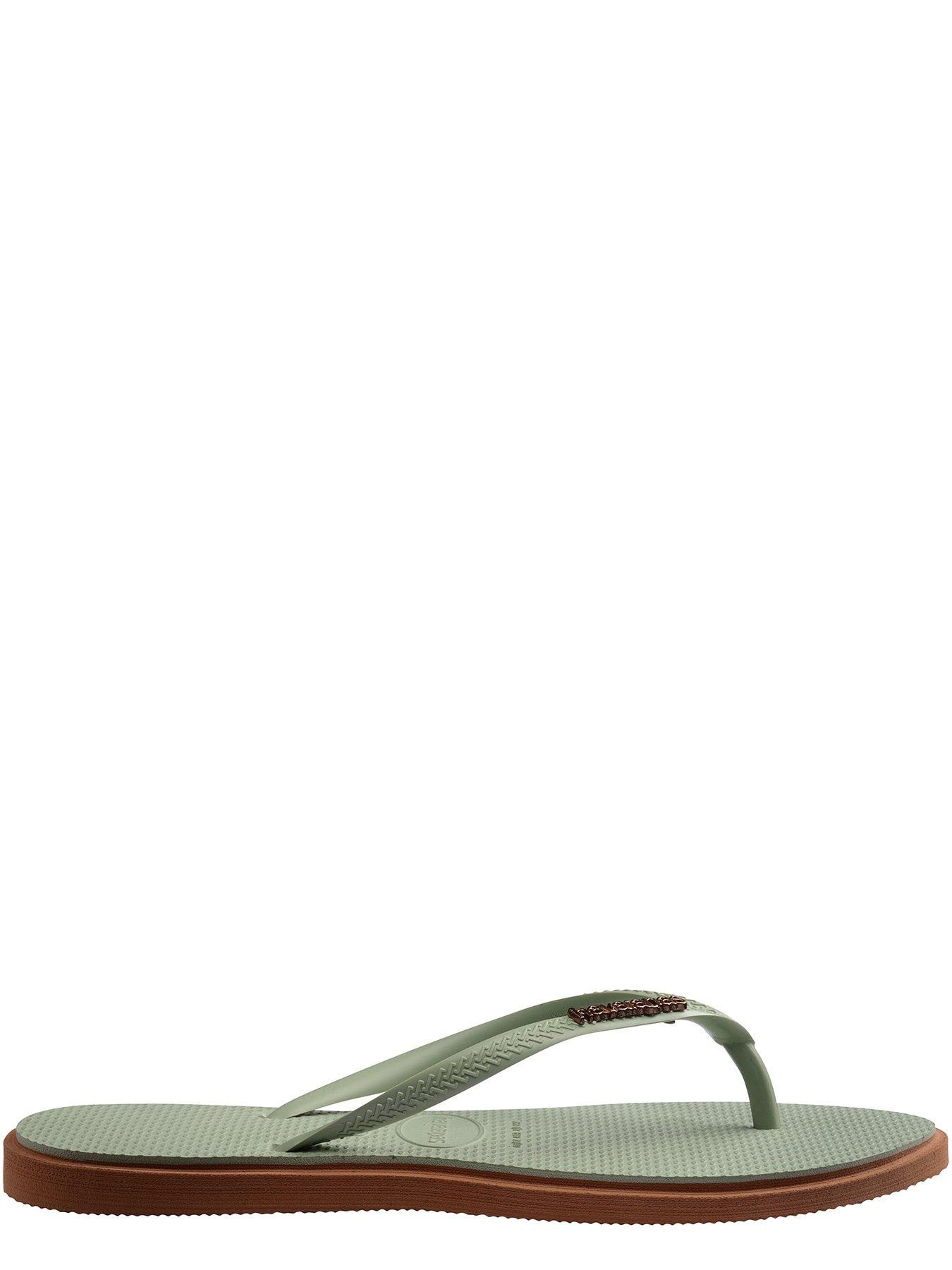 Image 4 of 6 of Havaianas Slim Point Flip Flop - Rust/Smoke Green
