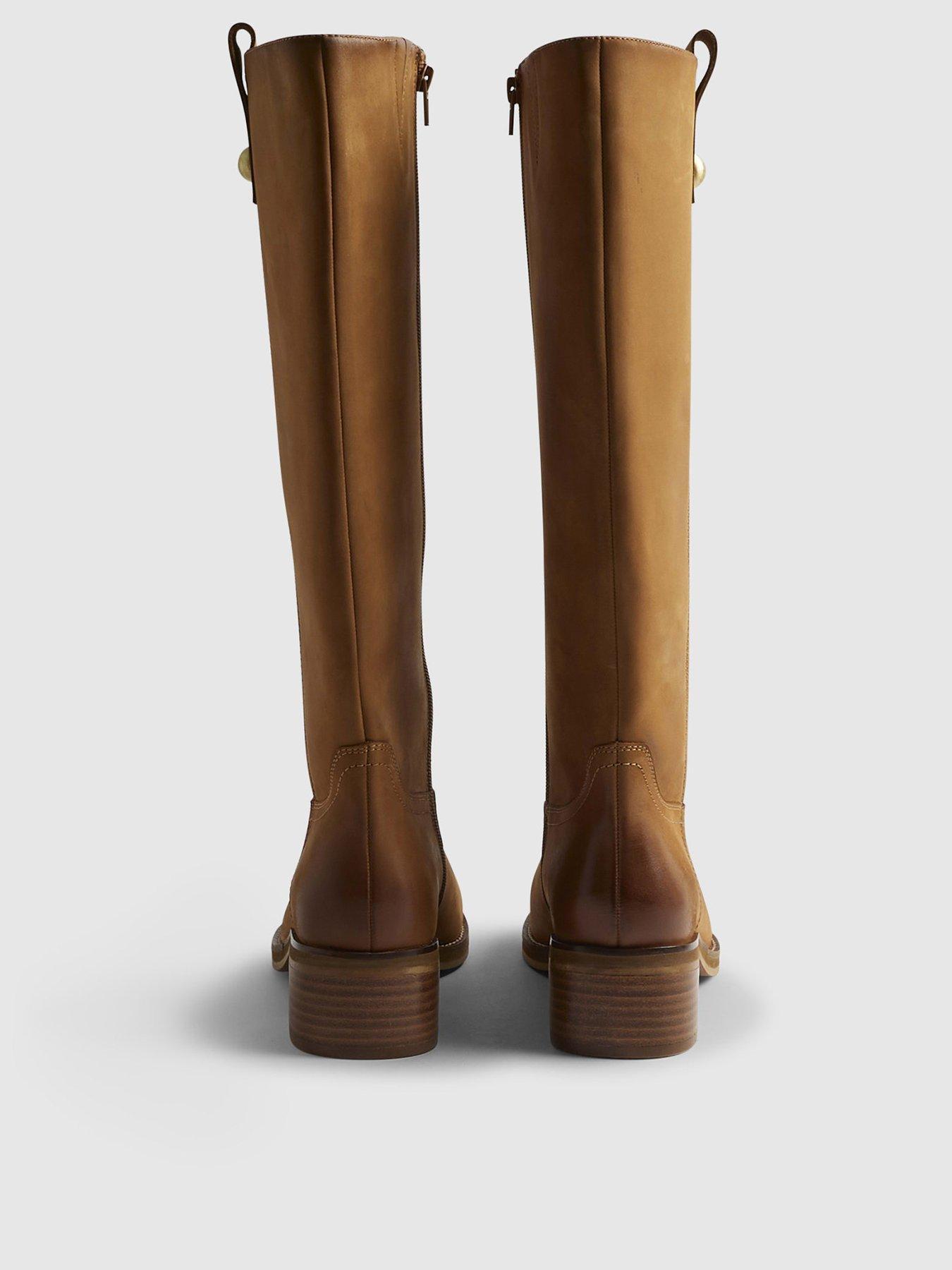 Image 4 of 5 of River Island Nubuck Chunky Boot - Beige