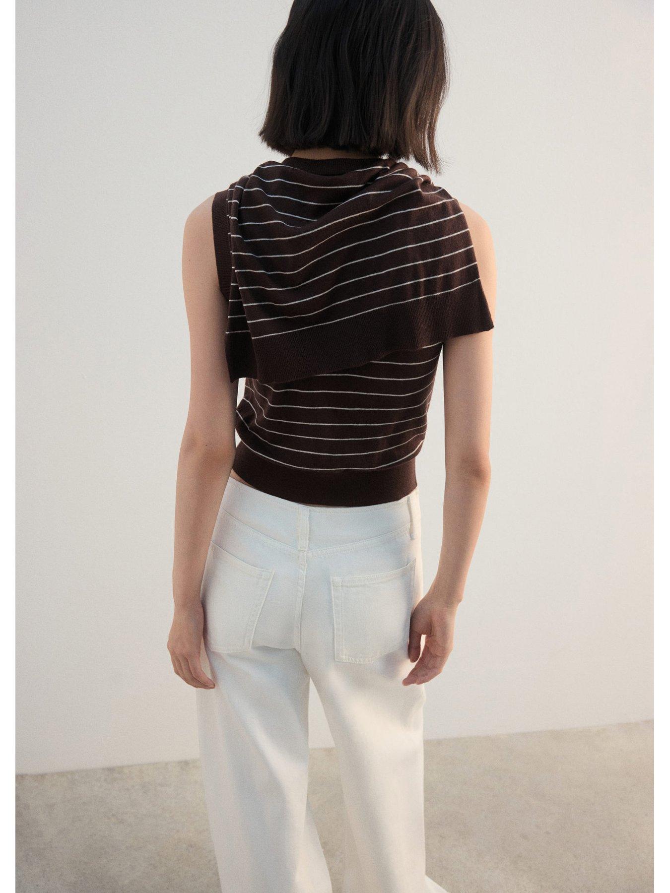 Image 2 of 7 of Mango Jersey Knit Waistcoat - Brown