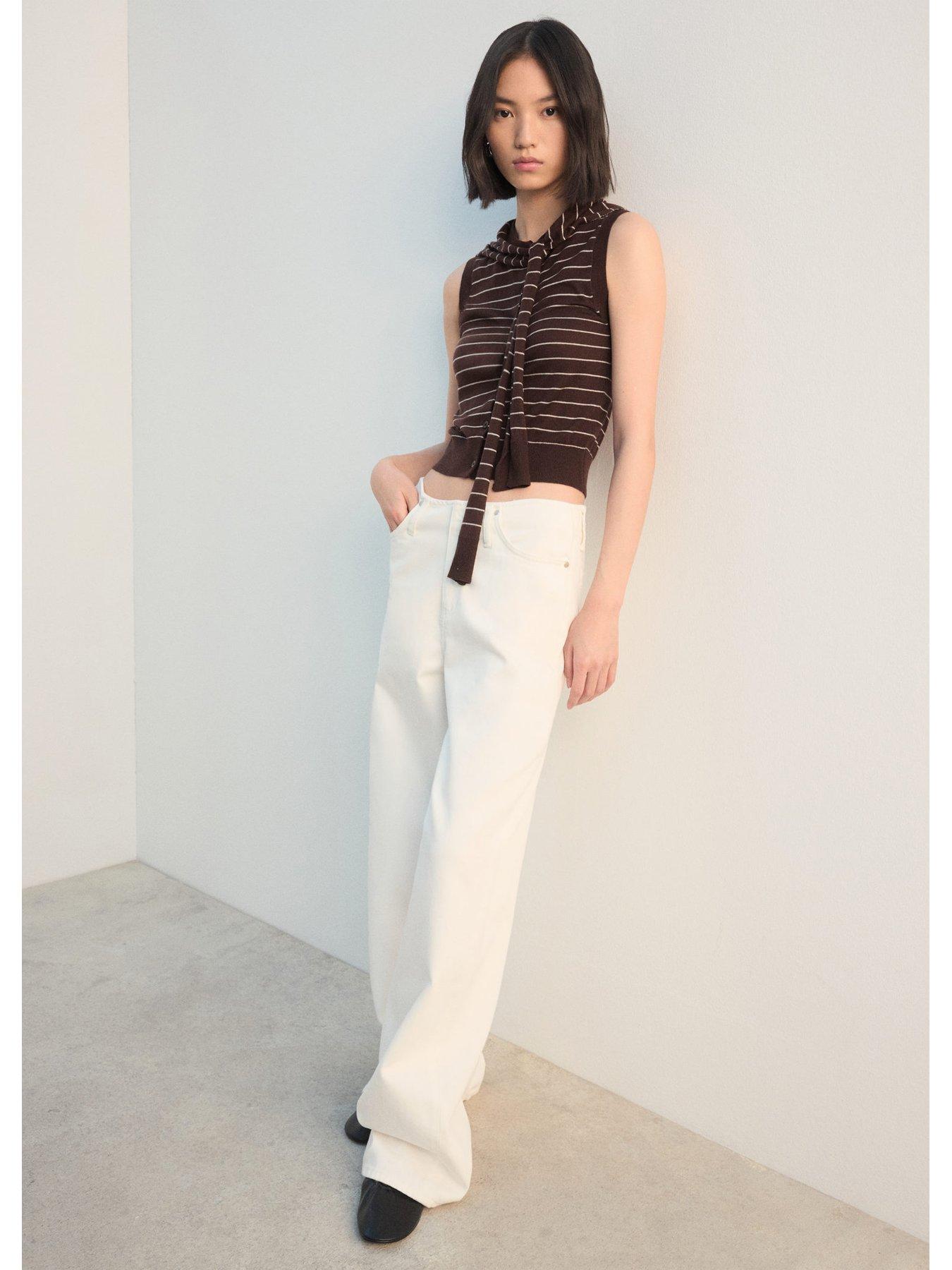 Image 5 of 7 of Mango Jersey Knit Waistcoat - Brown
