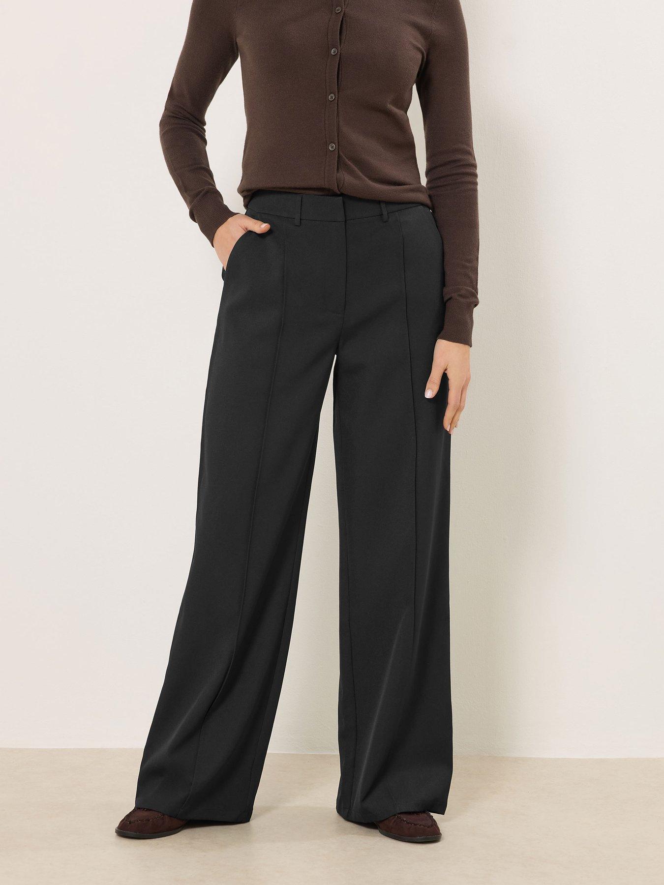 Image 1 of 5 of Long Tall Sally Tall Wide Leg Seam Front Trousers 34"