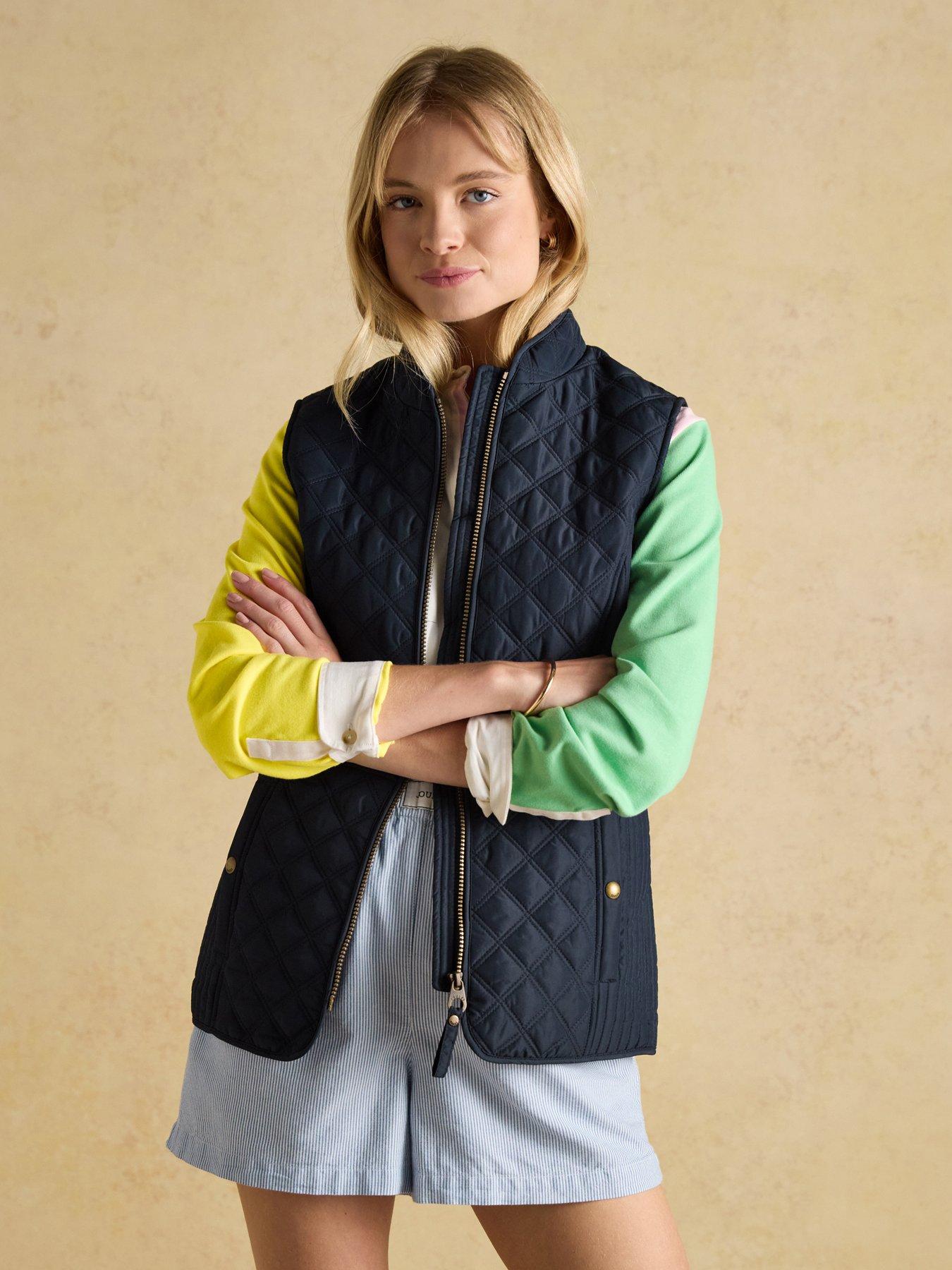 Joules Showerproof Diamond Quilted Gilet - Navy Blue