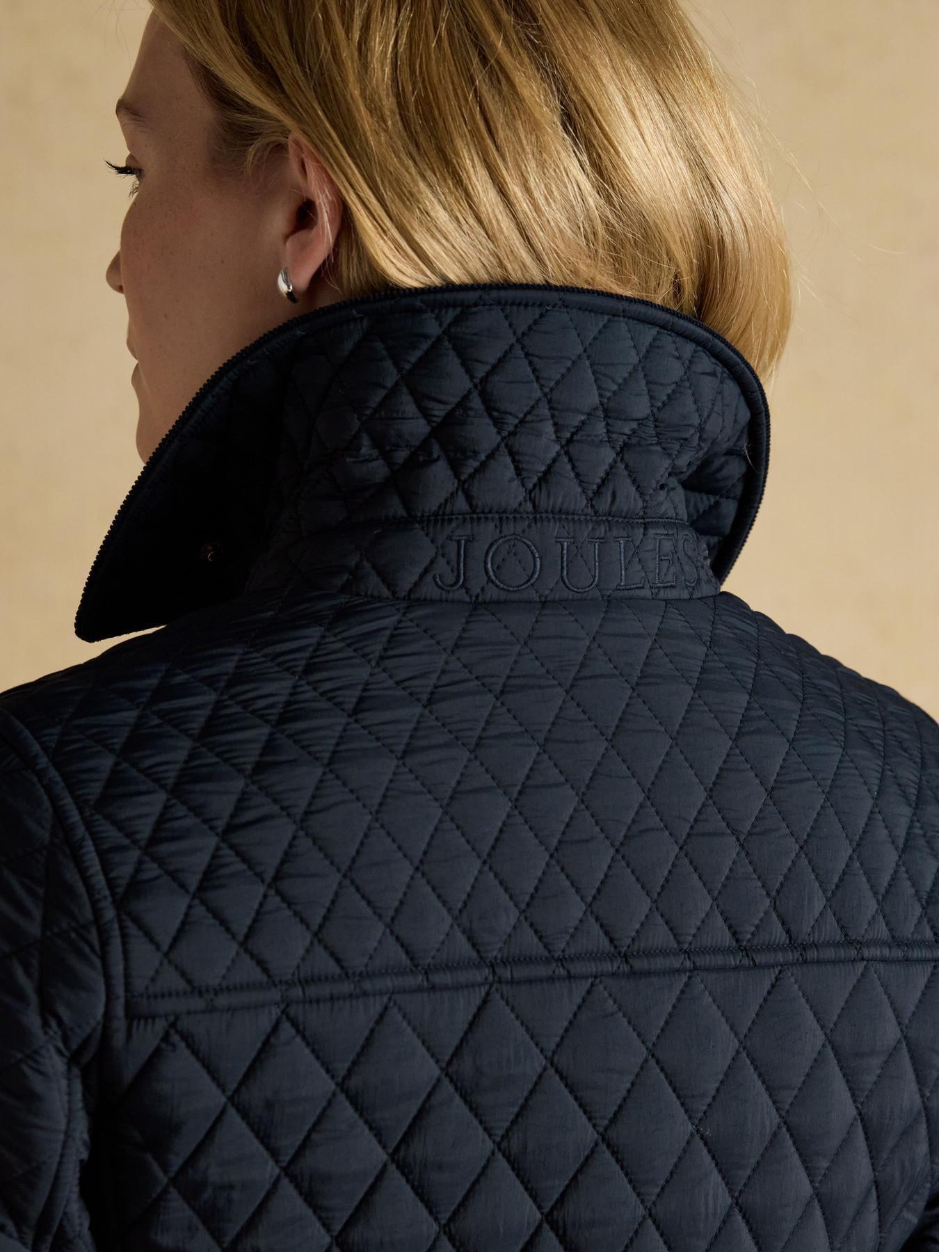 Image 5 of 7 of Joules Highclere Showerproof Diamond Quilted Jacket - Navy