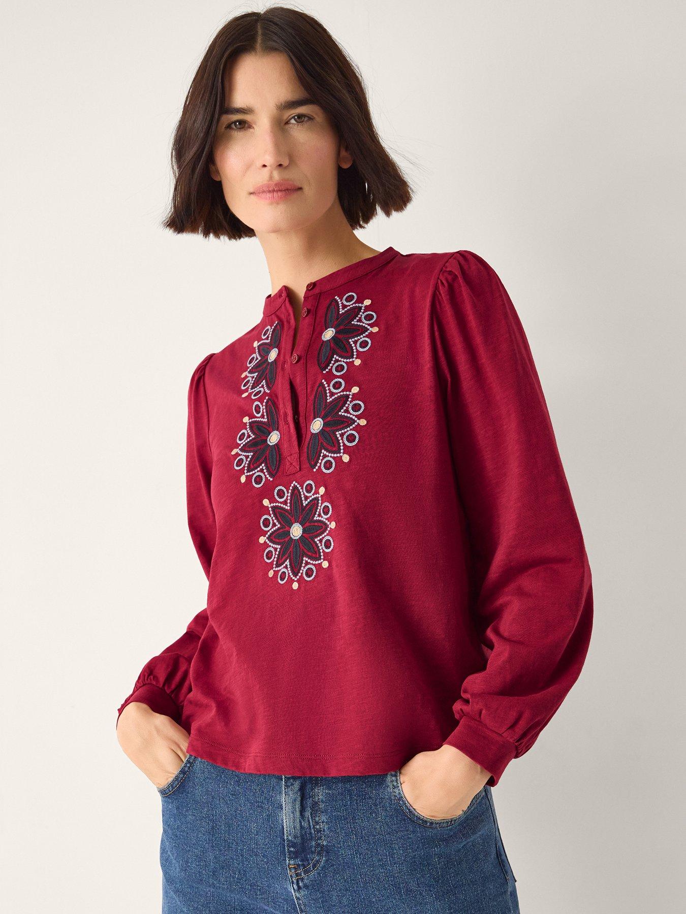  image of monsoon-esme-emb-jersey-top