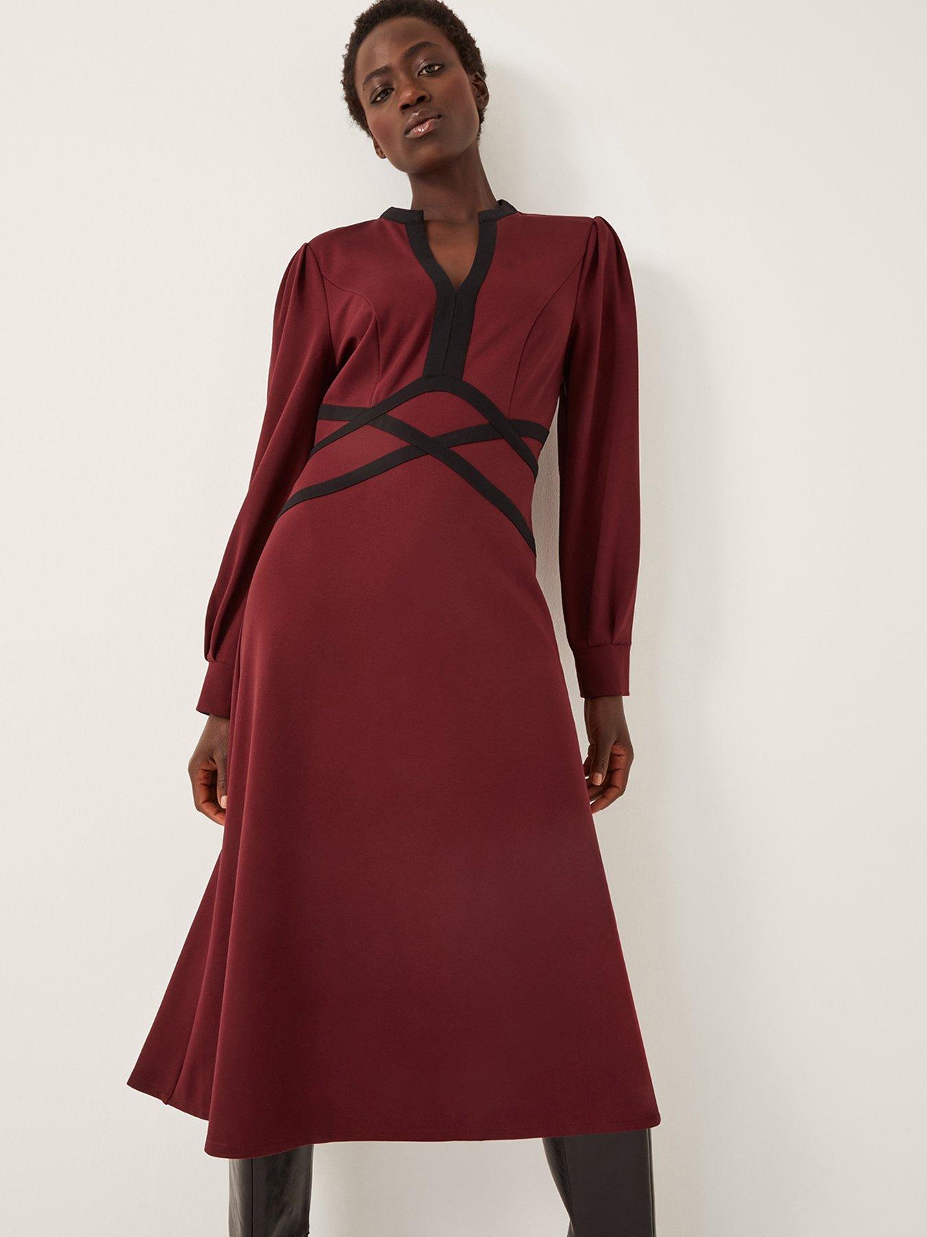 front image of monsoon-julia-jersey-dress
