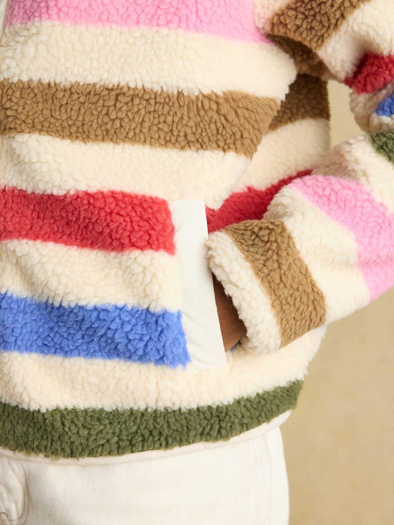 Image 5 of 6 of Joules Borg Fleece Jacket - Multi Bright