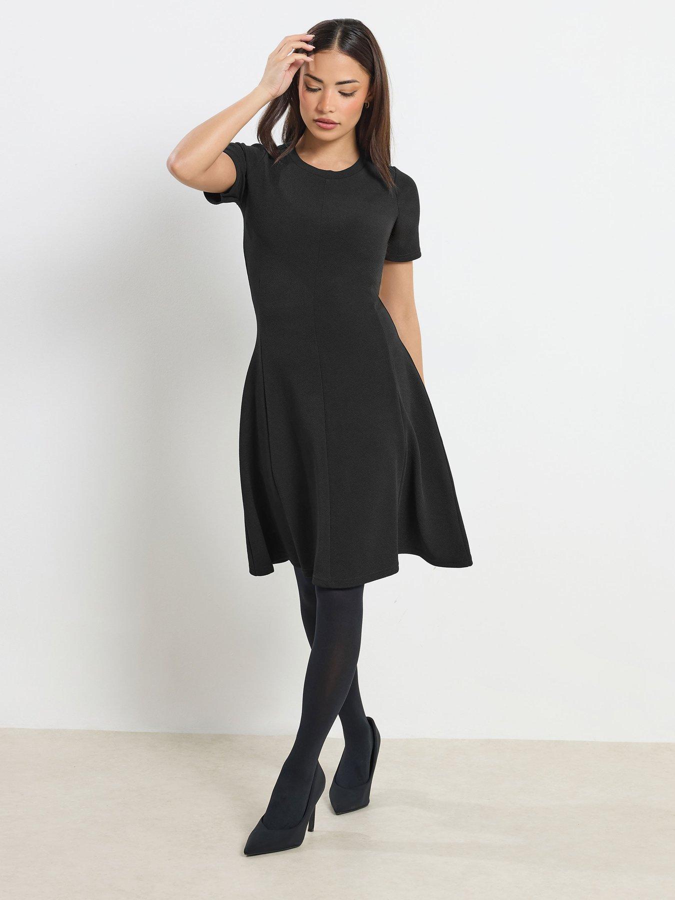 Image 3 of 4 of PixieGirl Petite Waist Textured Dress