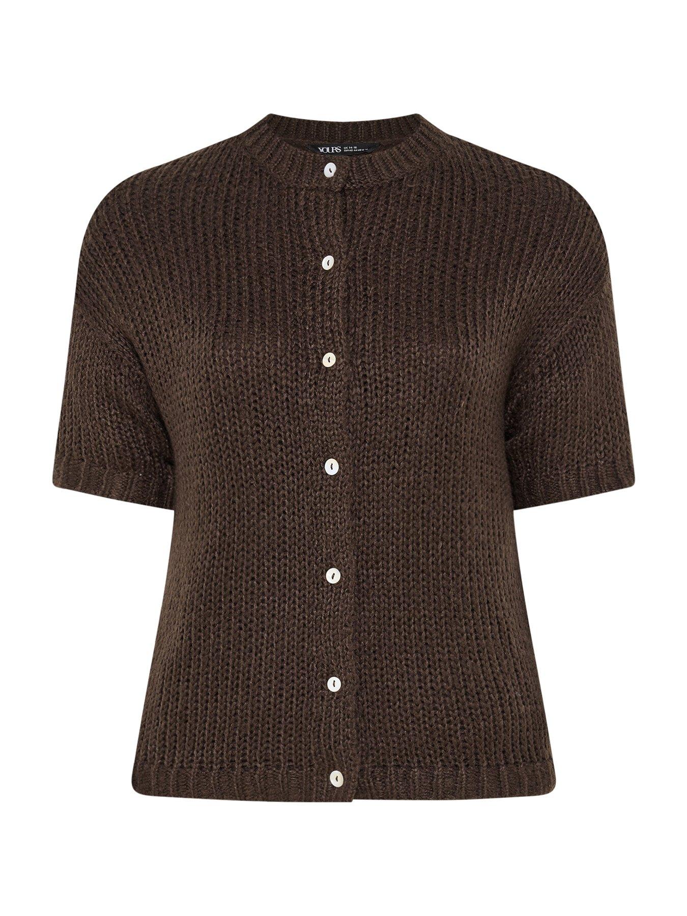 Image 5 of 5 of Yours Curve Lofty Short Sleeve Cardigan