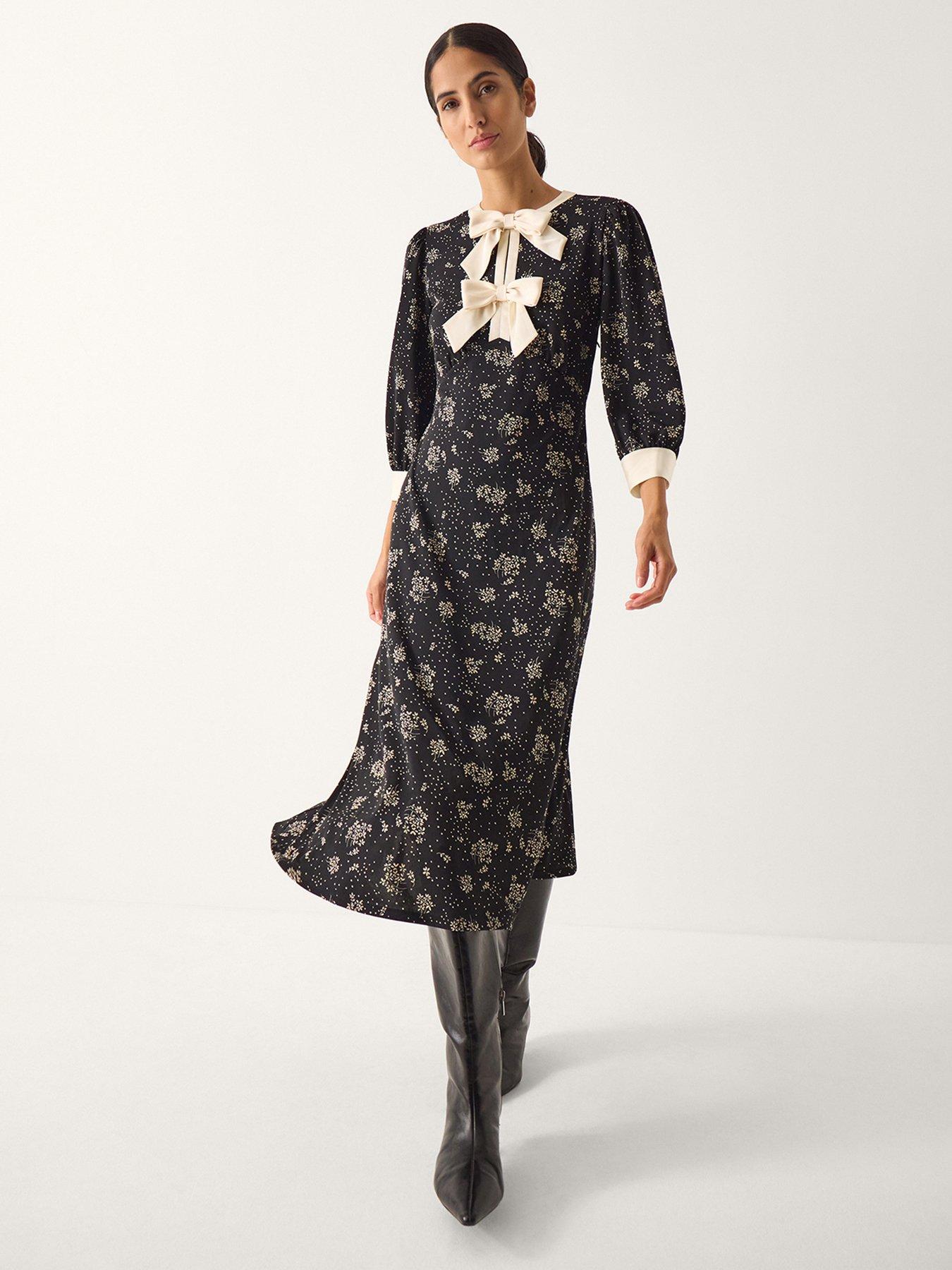front image of monsoon-dotty-ditsy-jersey-dress
