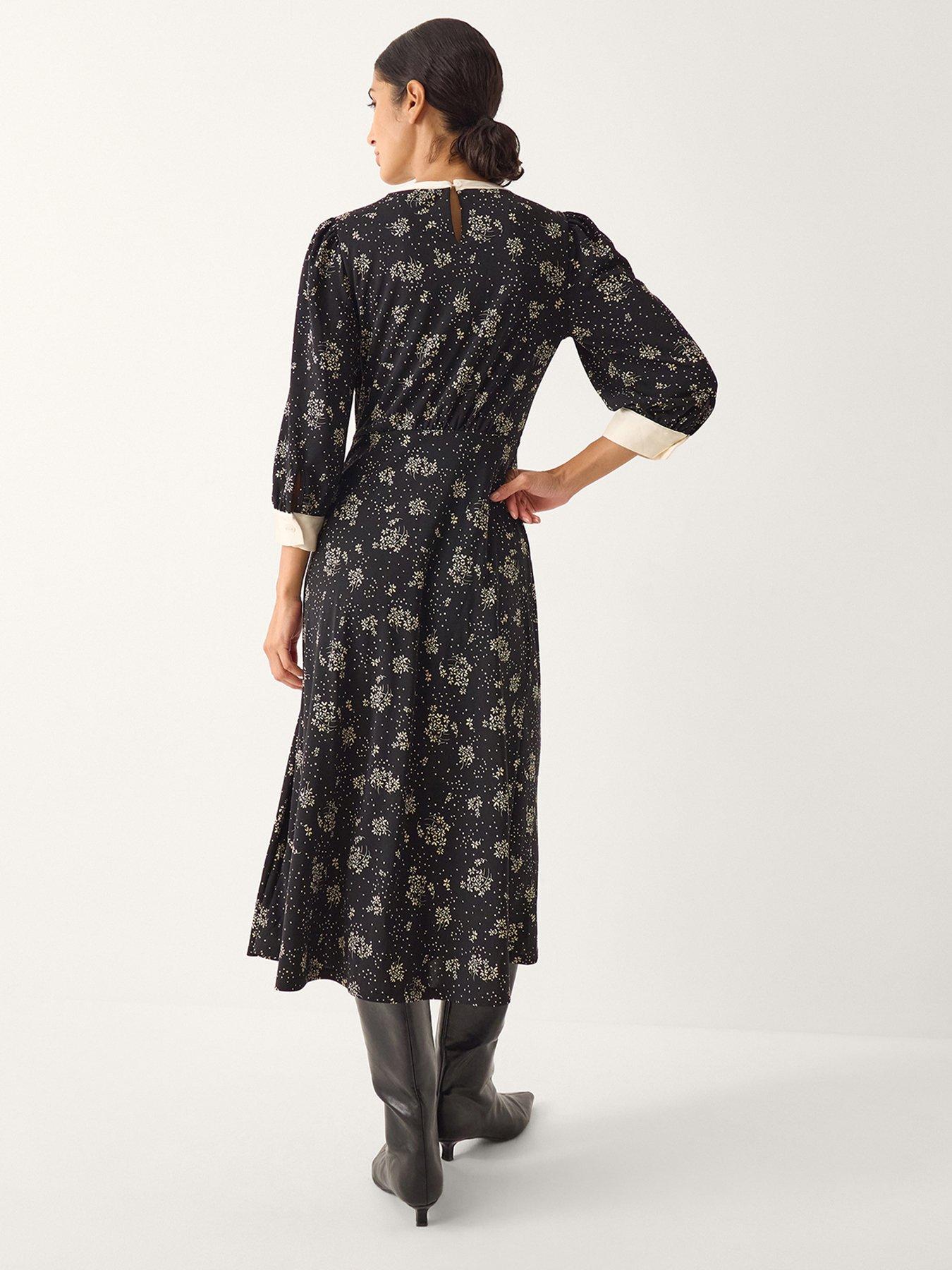  image of monsoon-dotty-ditsy-jersey-dress