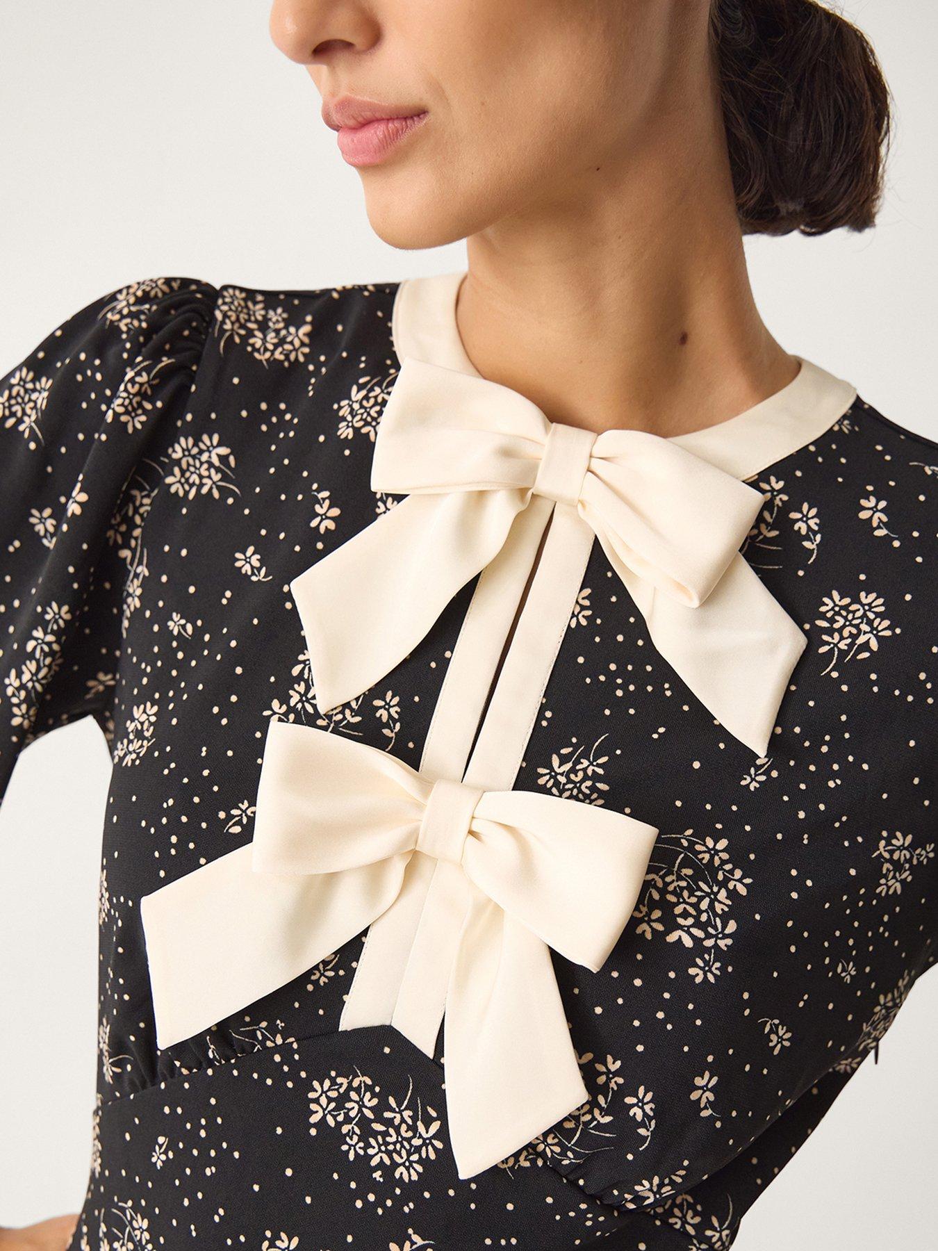  image of monsoon-dotty-ditsy-jersey-dress