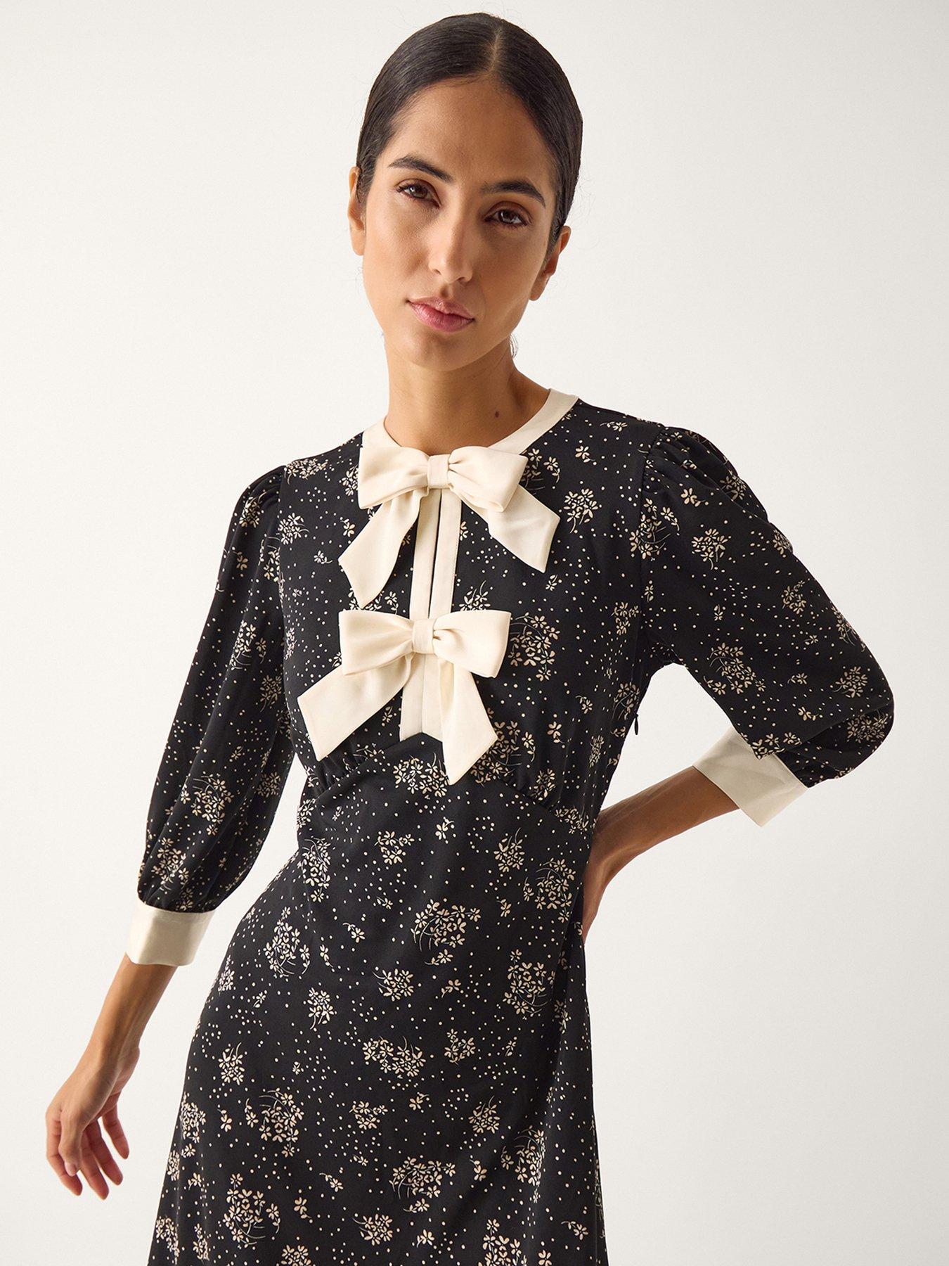  image of monsoon-dotty-ditsy-jersey-dress