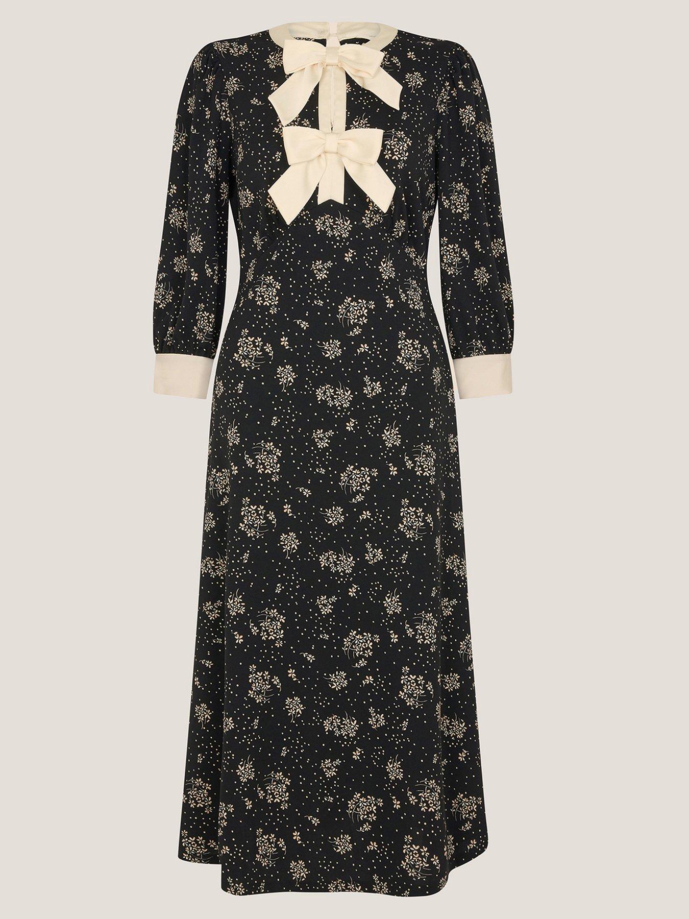  image of monsoon-dotty-ditsy-jersey-dress