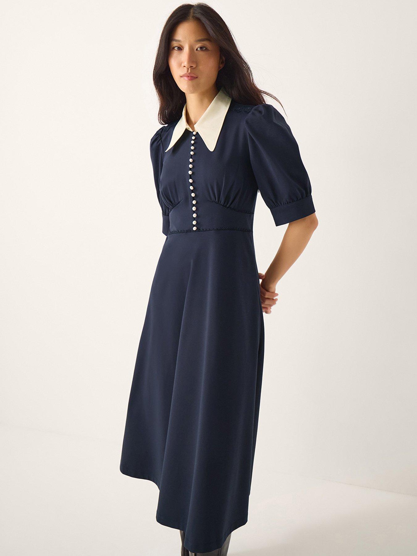 Monsoon Clay Collar Jersey Dress