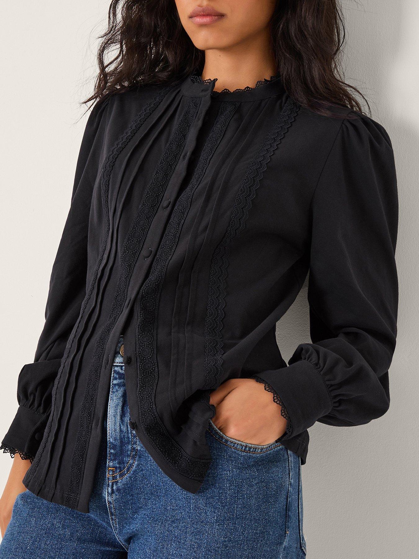  image of monsoon-layla-lace-trim-shirt