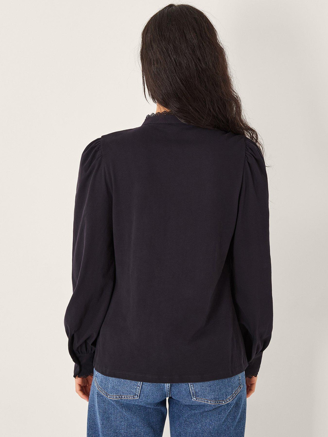  image of monsoon-layla-lace-trim-shirt