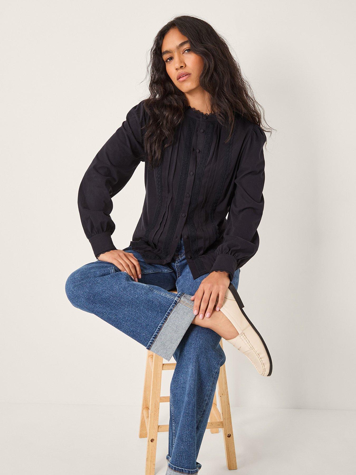  image of monsoon-layla-lace-trim-shirt