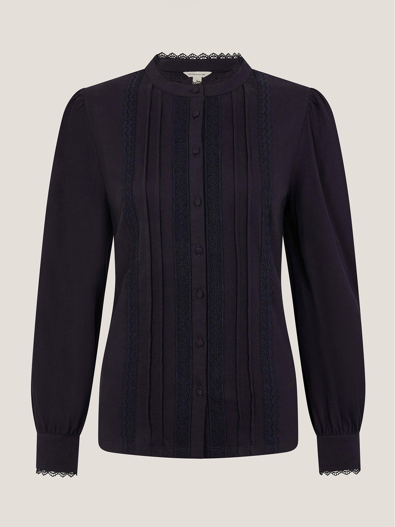  image of monsoon-layla-lace-trim-shirt