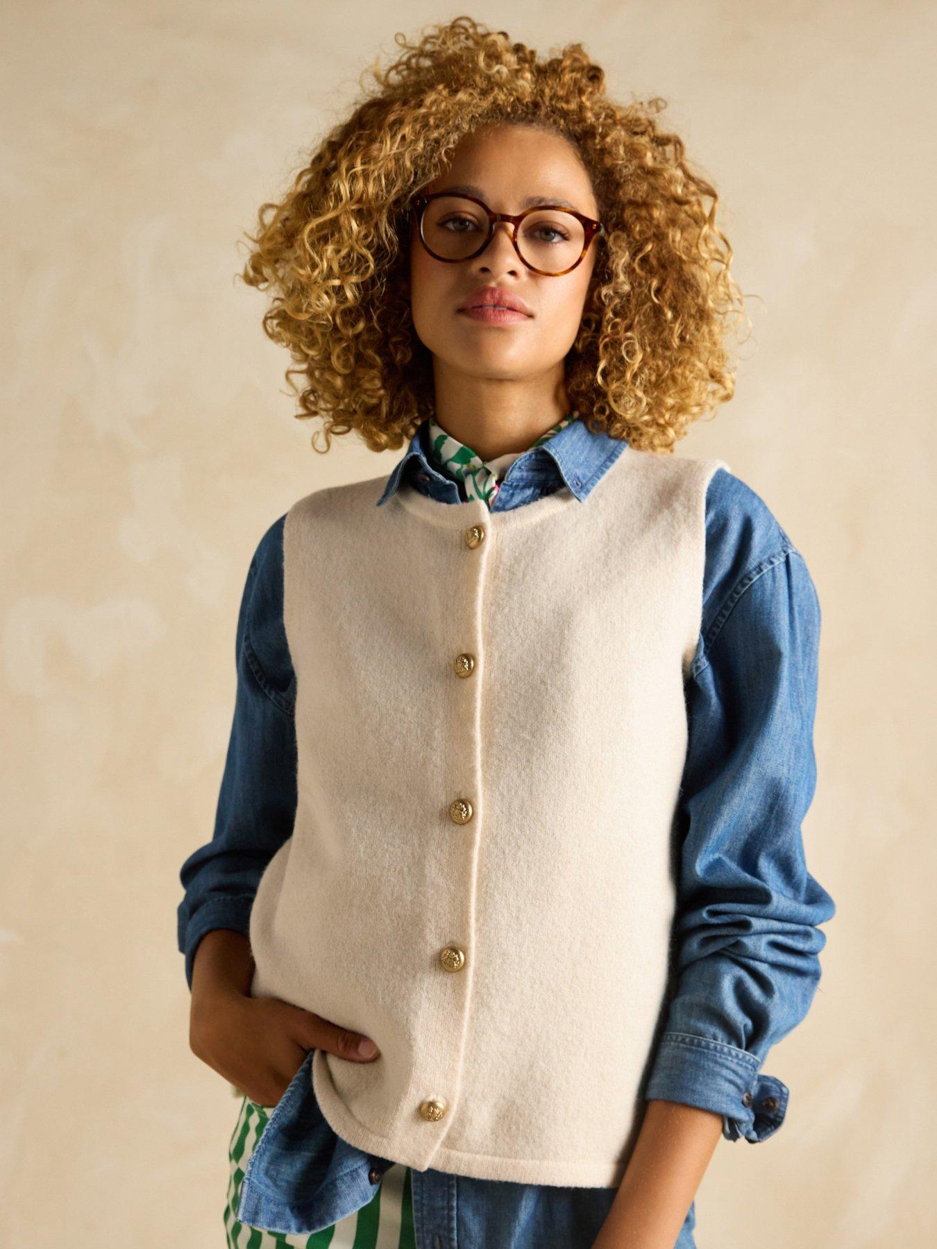  image of joules-holly-button-tank-cream