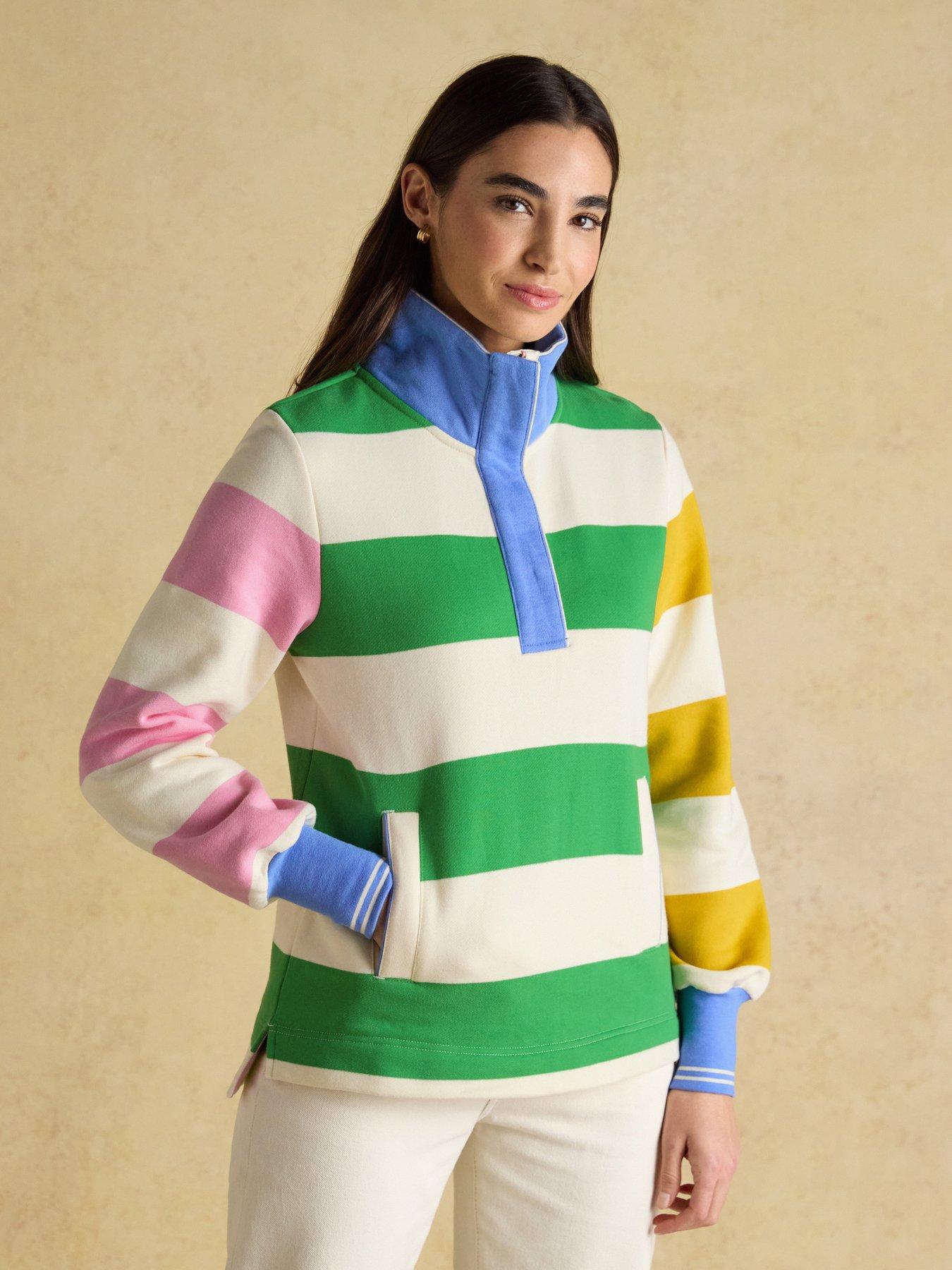 front image of joules-burnham-hotchpotch-pinkgreencream