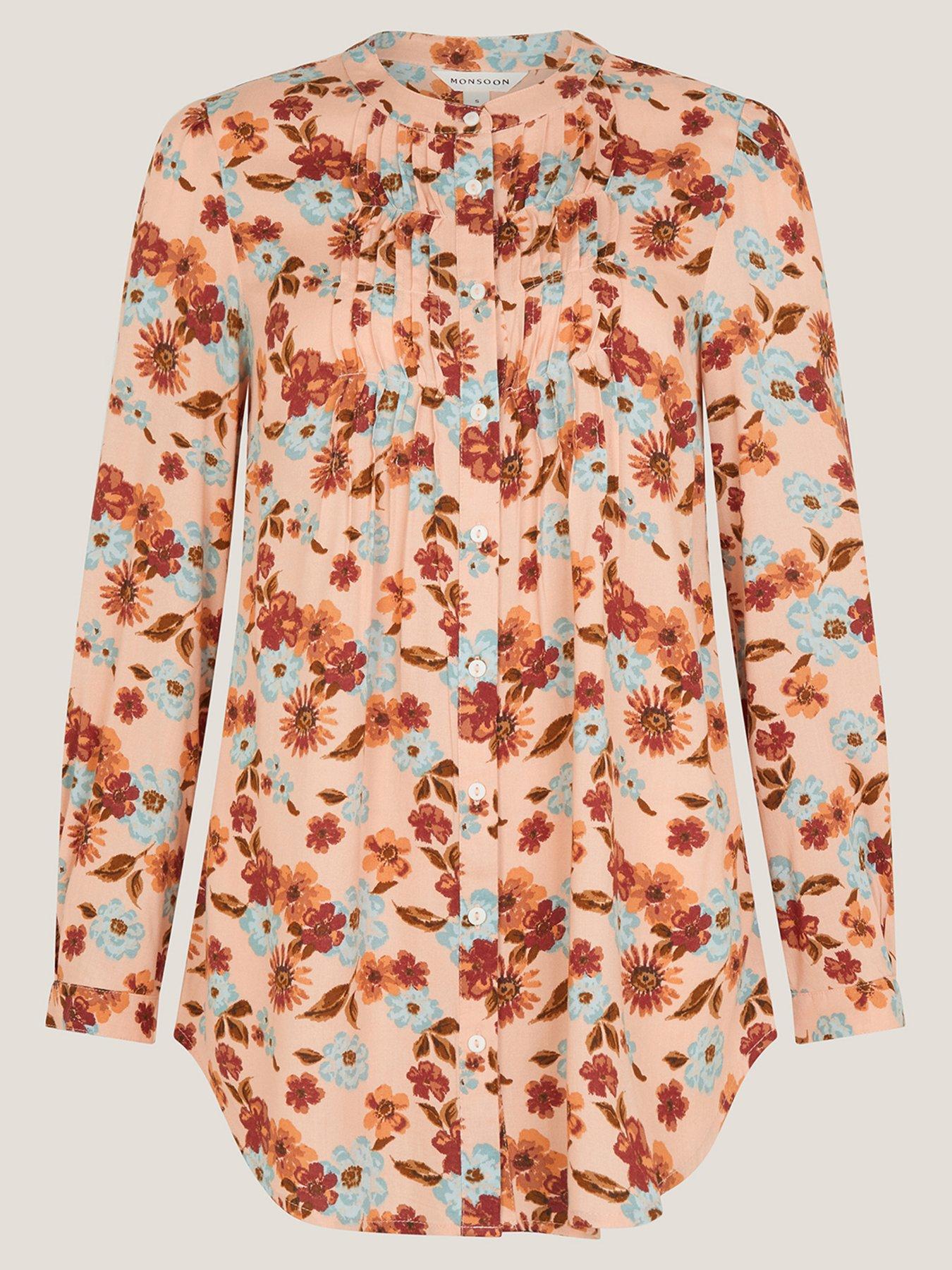  image of monsoon-olive-print-top