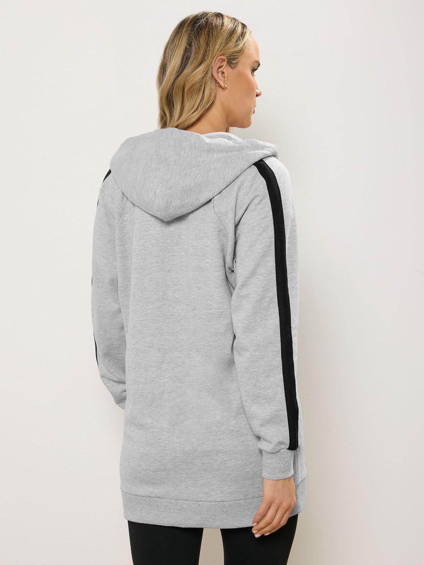 Image 2 of 5 of Long Tall Sally Tall Embroidered Longline Zip Through Sweatshirt
