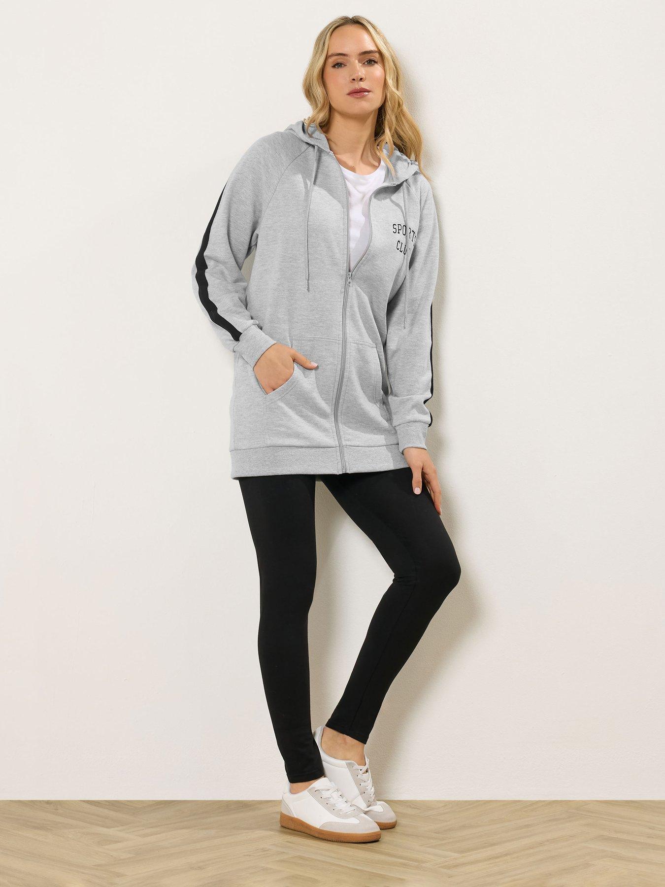 Image 3 of 5 of Long Tall Sally Tall Embroidered Longline Zip Through Sweatshirt
