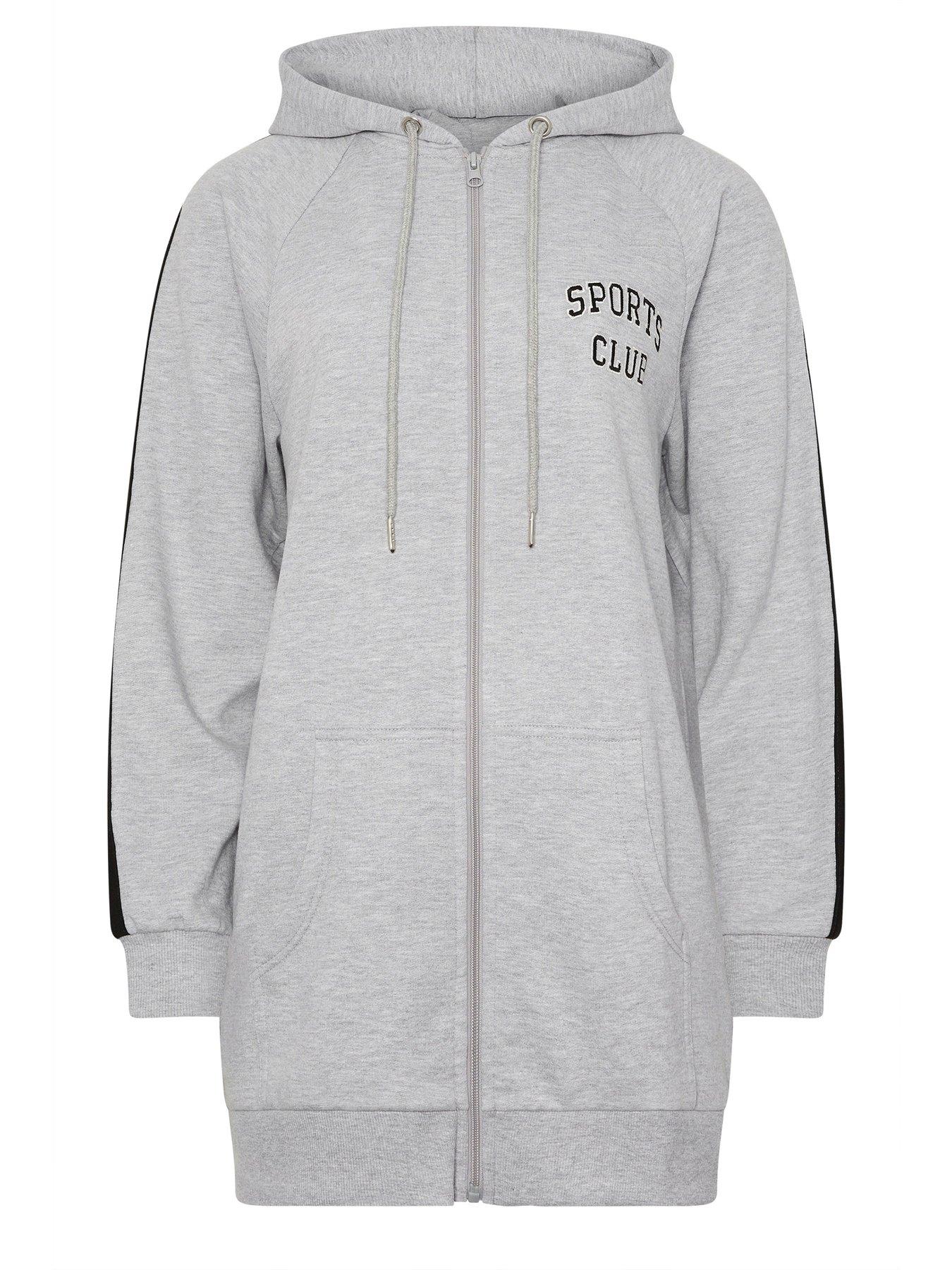 Image 5 of 5 of Long Tall Sally Tall Embroidered Longline Zip Through Sweatshirt