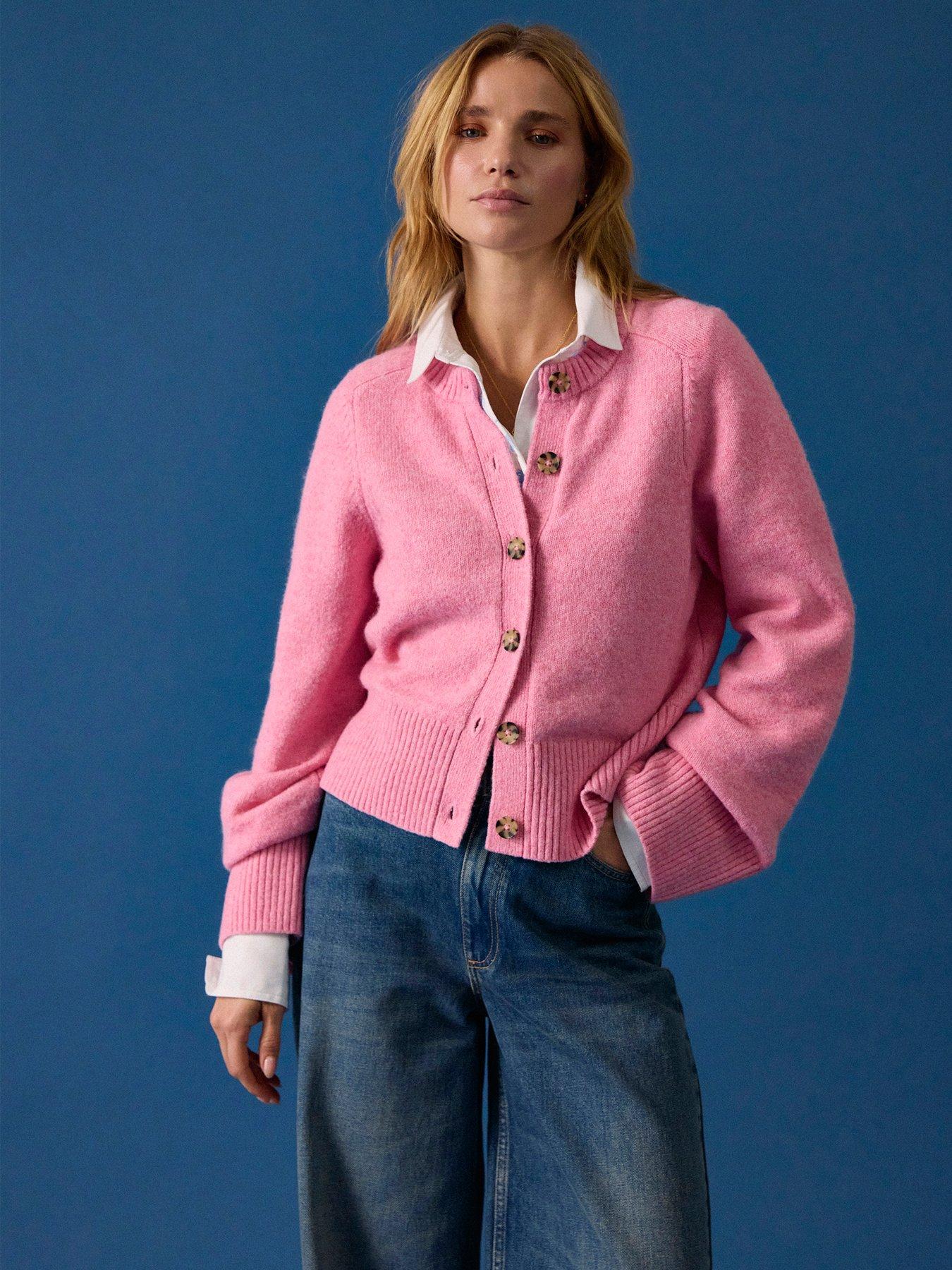 Joules Esme Round Neck Cardigan - Pink