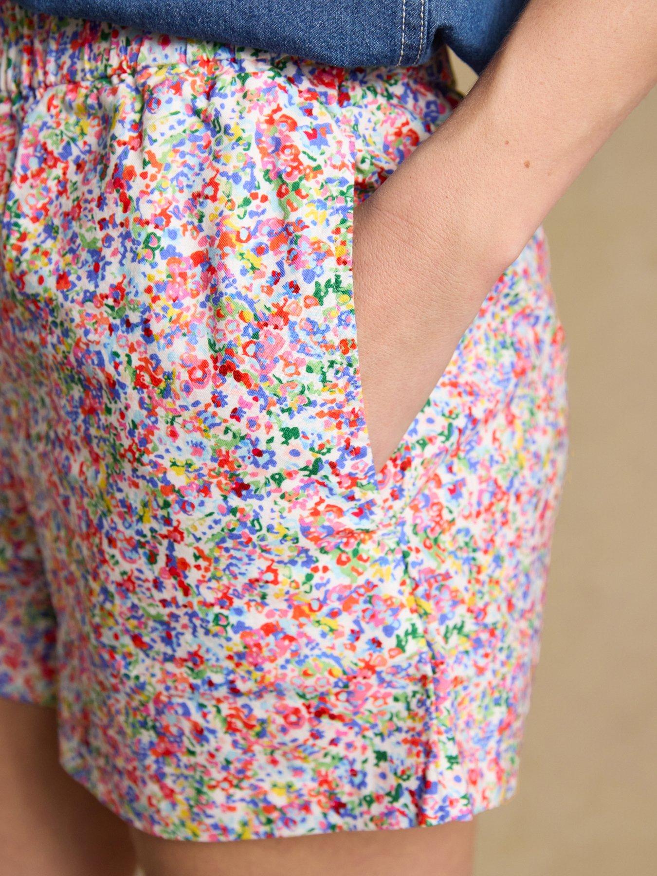 Image 5 of 6 of Joules Amara Multi Ditsy Pull On Cotton Shorts