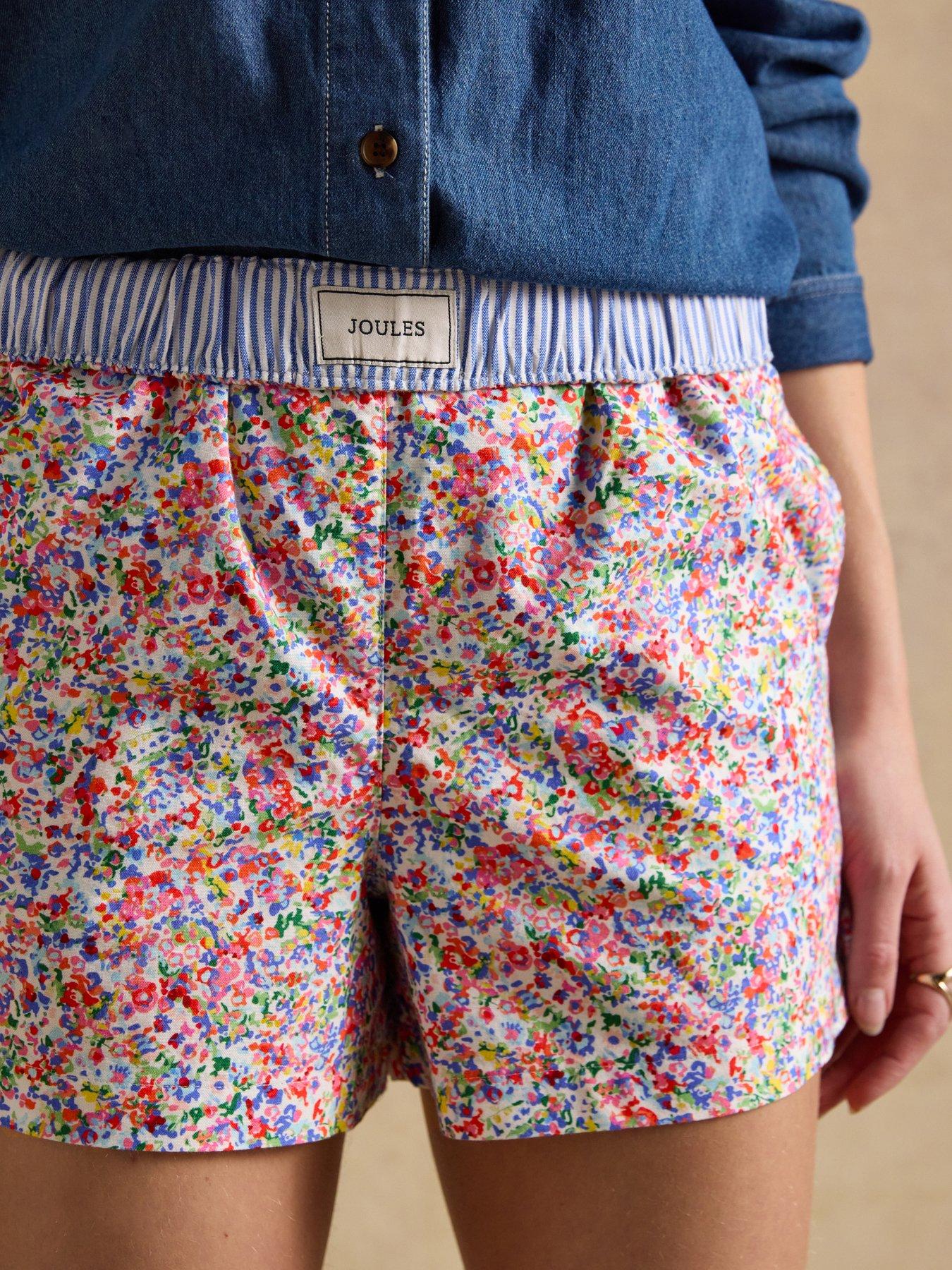 Image 6 of 6 of Joules Amara Multi Ditsy Pull On Cotton Shorts