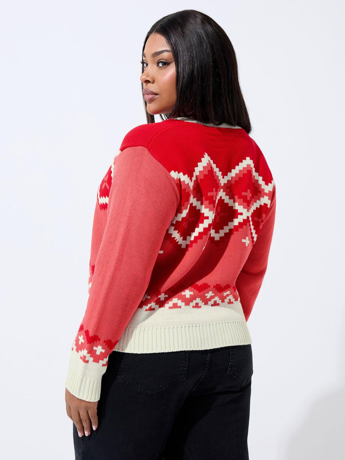stillFront image of yours-curve-fairisle-cardigan
