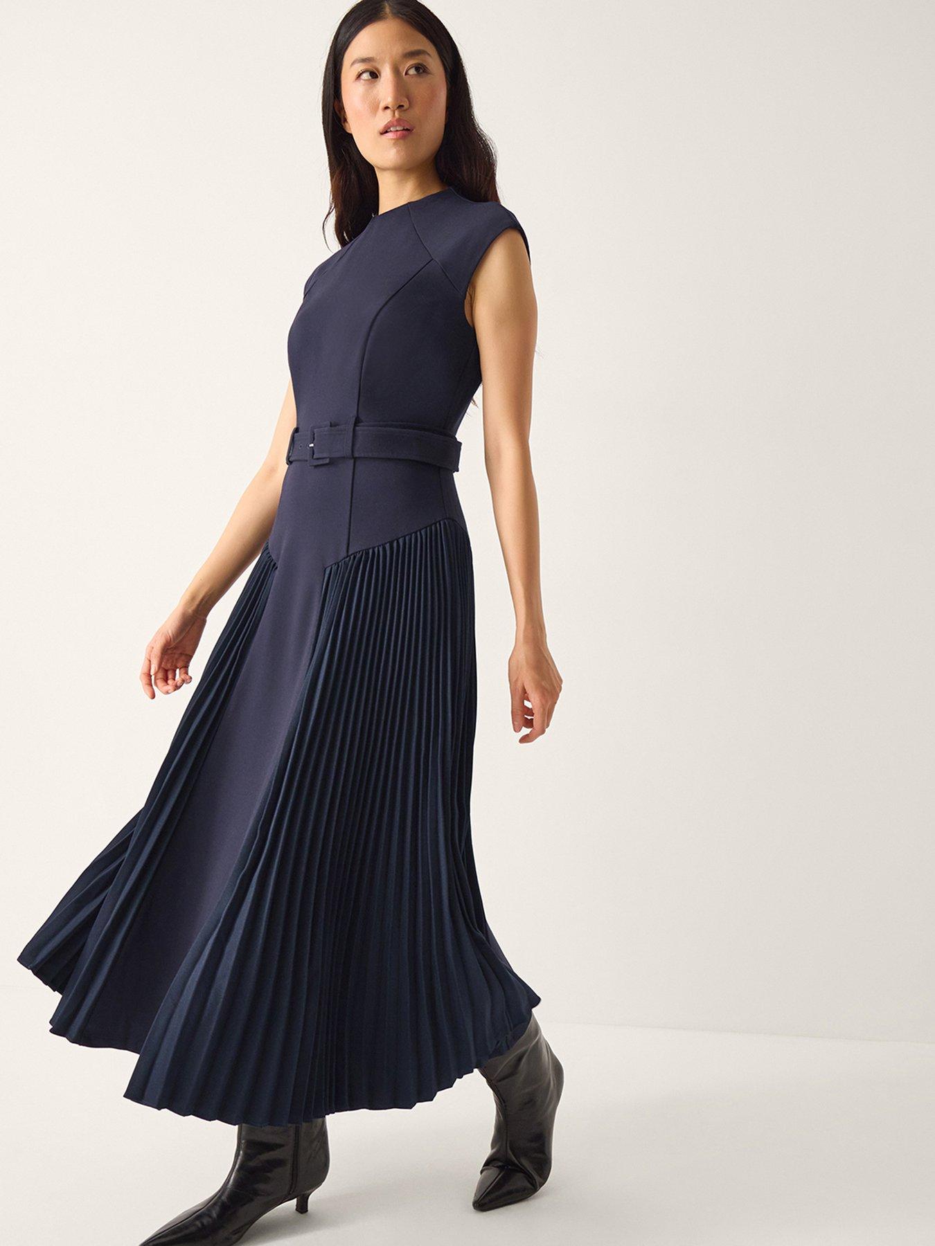  image of monsoon-sally-pleat-dress