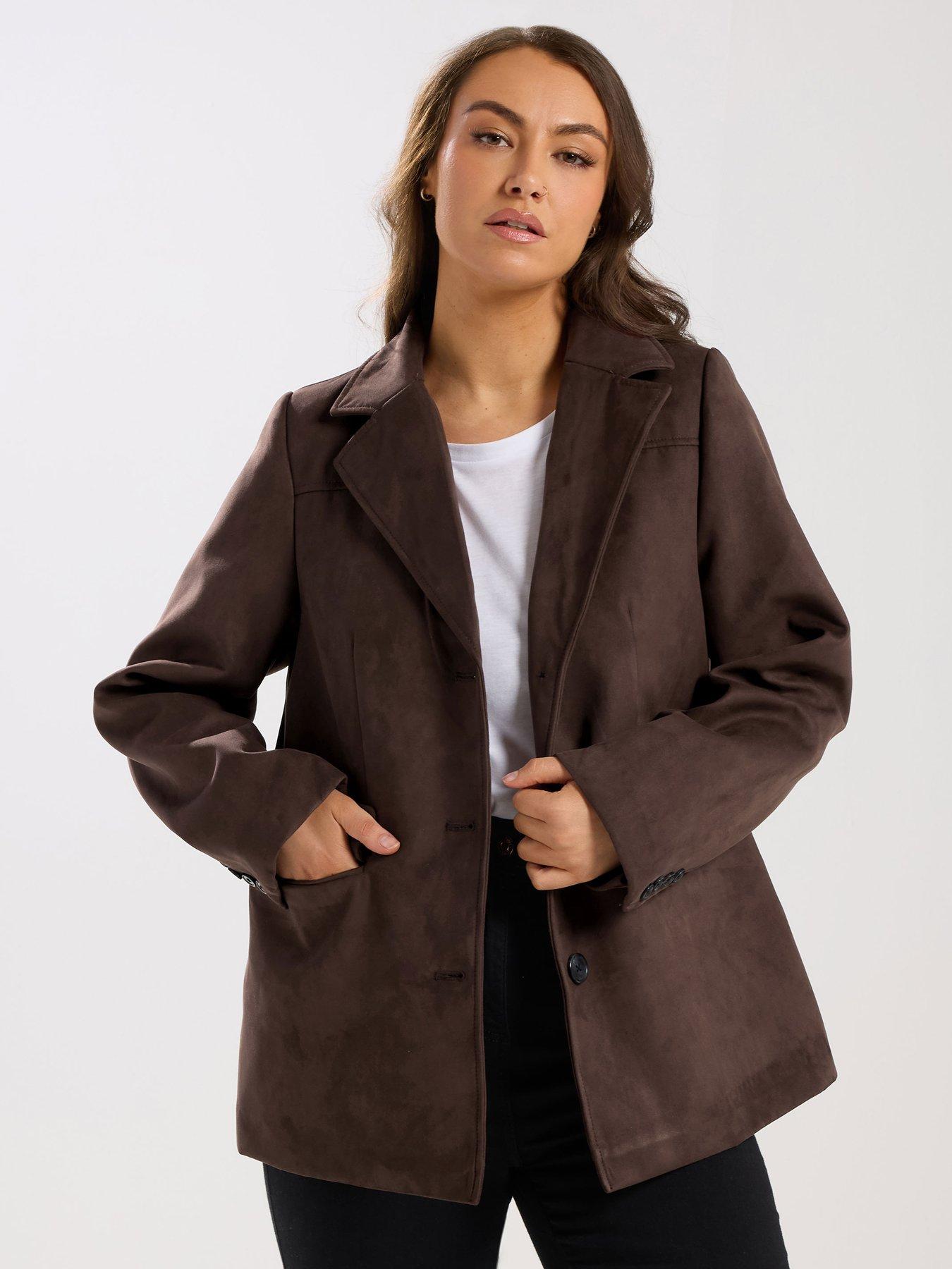  image of yours-curve-suedette-blazer