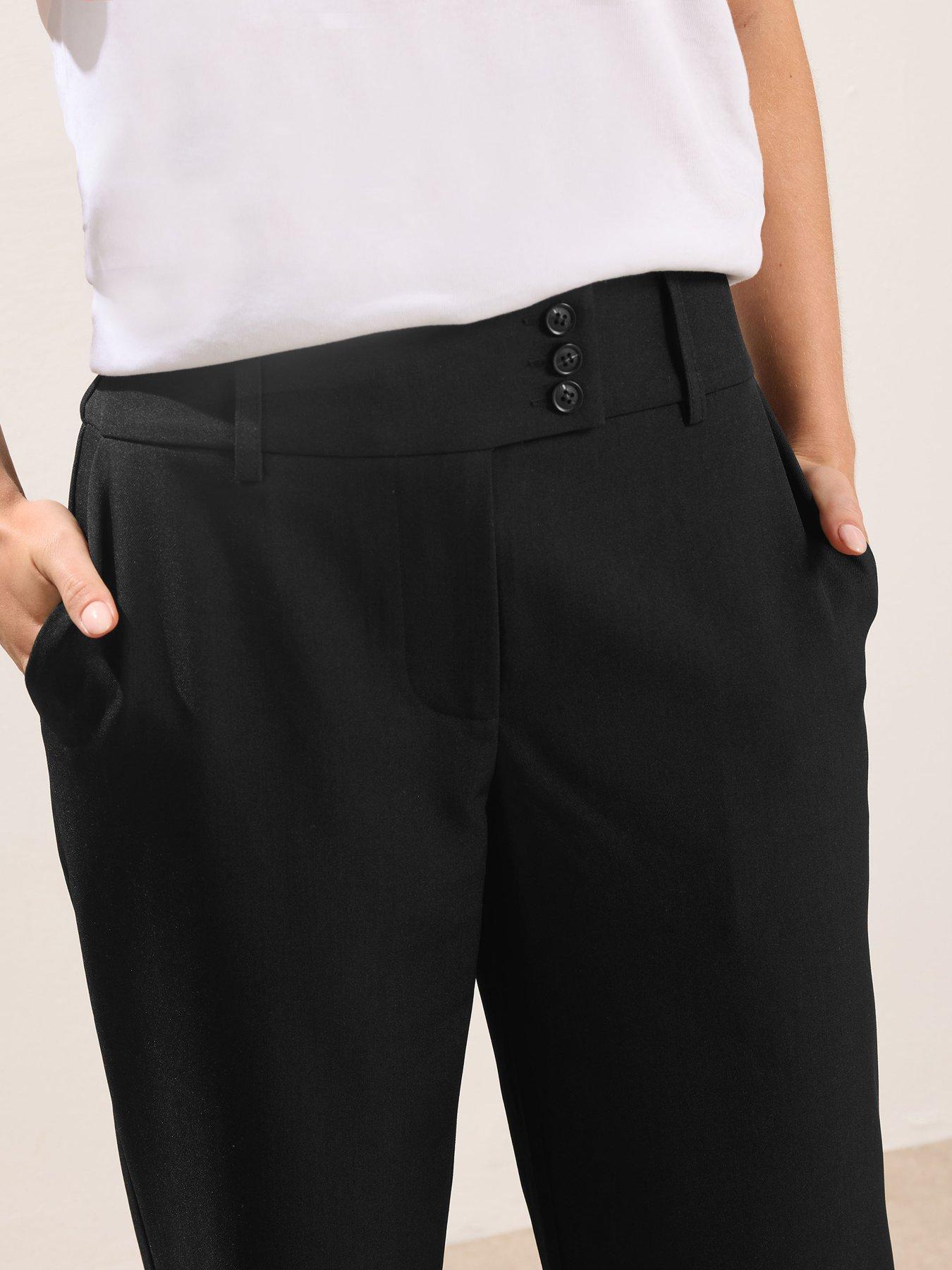 Image 4 of 5 of PixieGirl Petite Tab Wide Leg Trousers