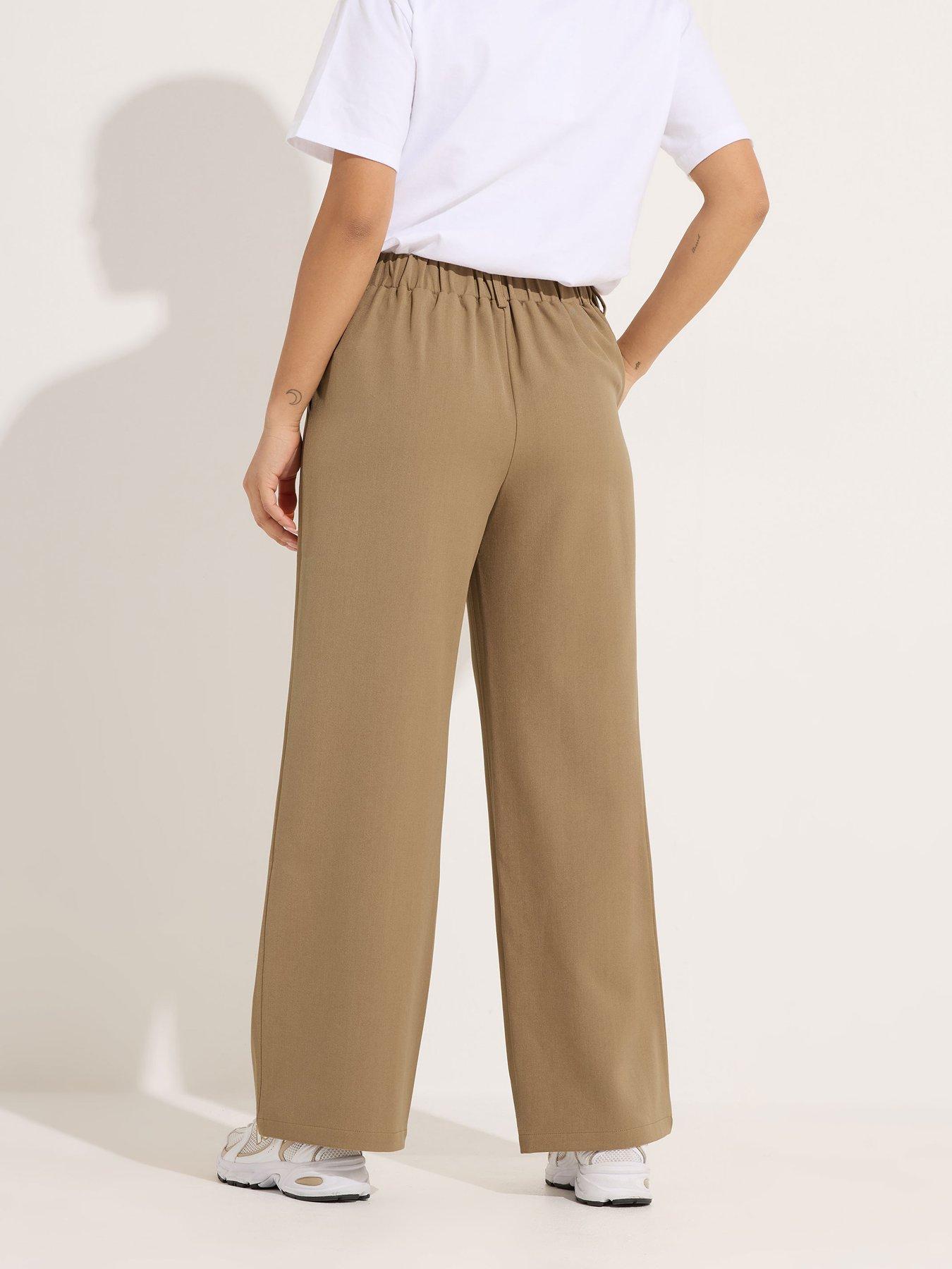  image of pixiegirl-petite-buckle-wide-leg-trousers