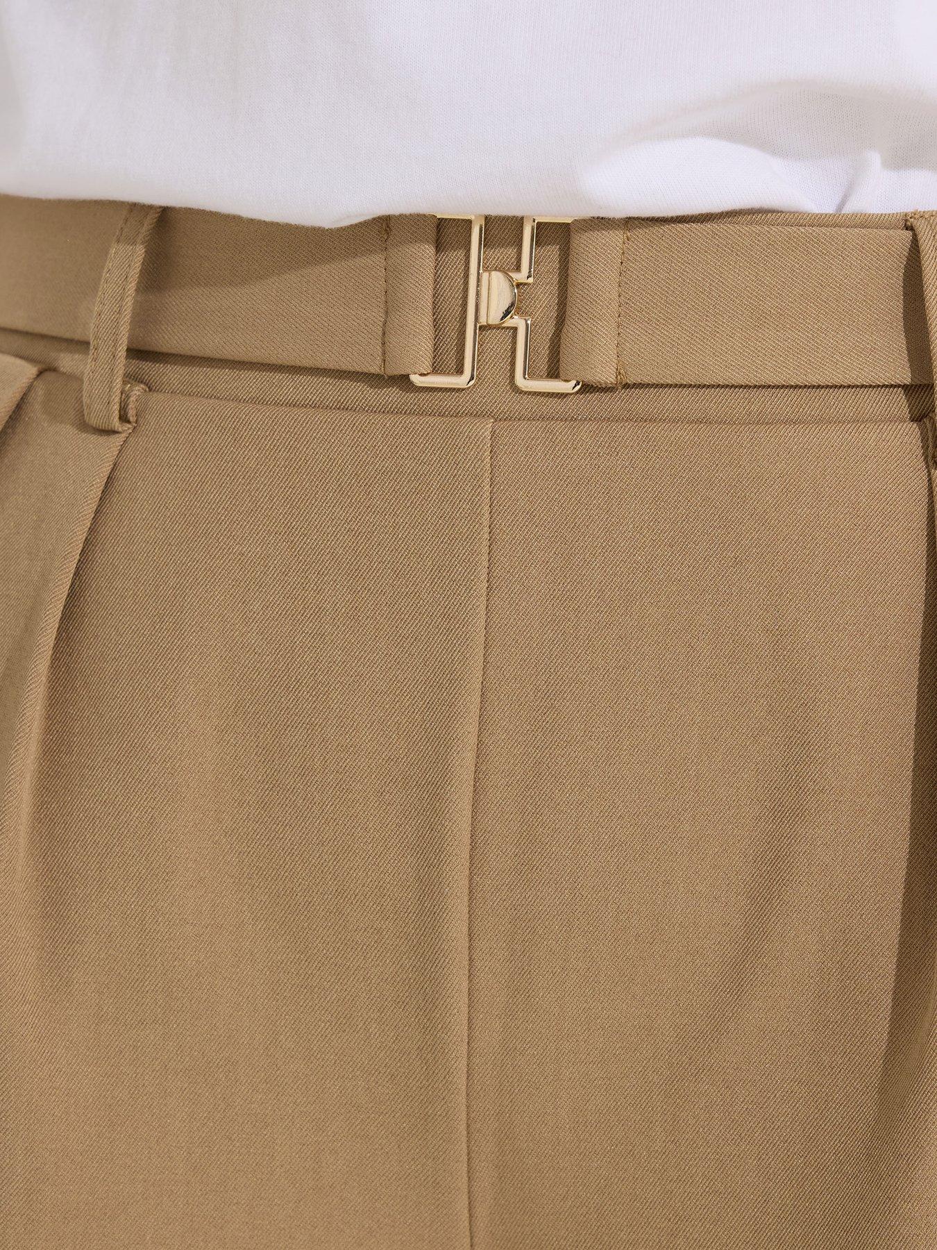  image of pixiegirl-petite-buckle-wide-leg-trousers