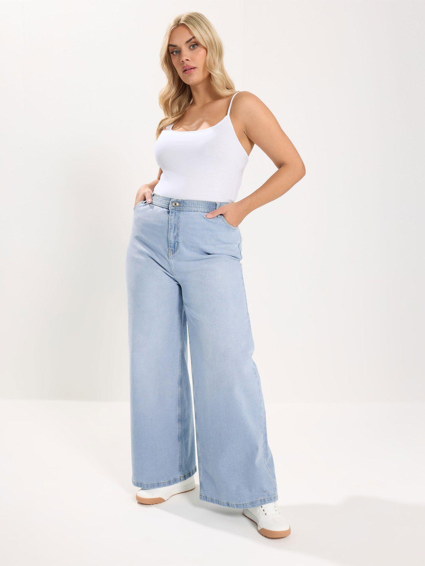  image of yours-curve-wide-leg-puddle-jeans