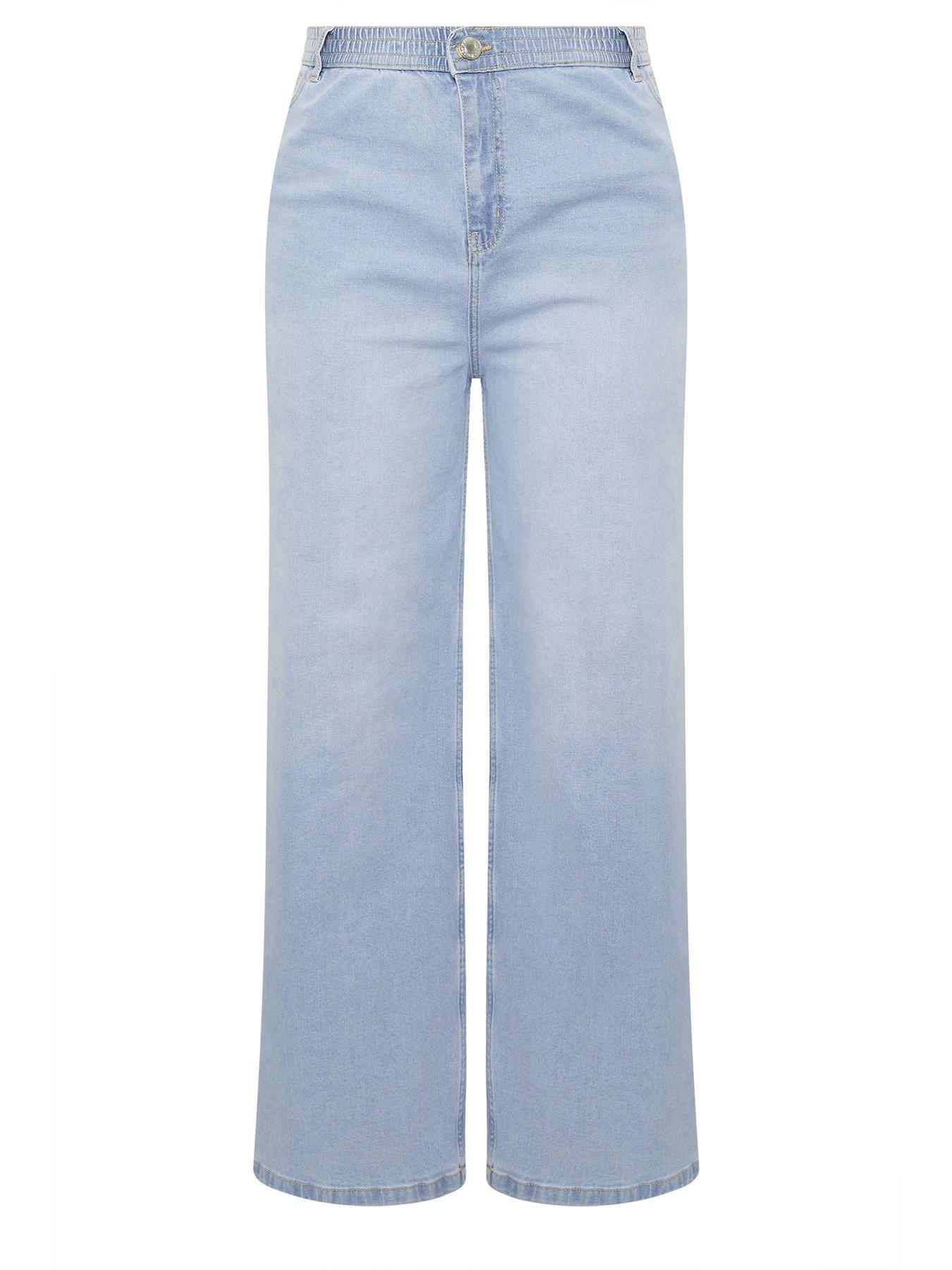  image of yours-curve-wide-leg-puddle-jeans