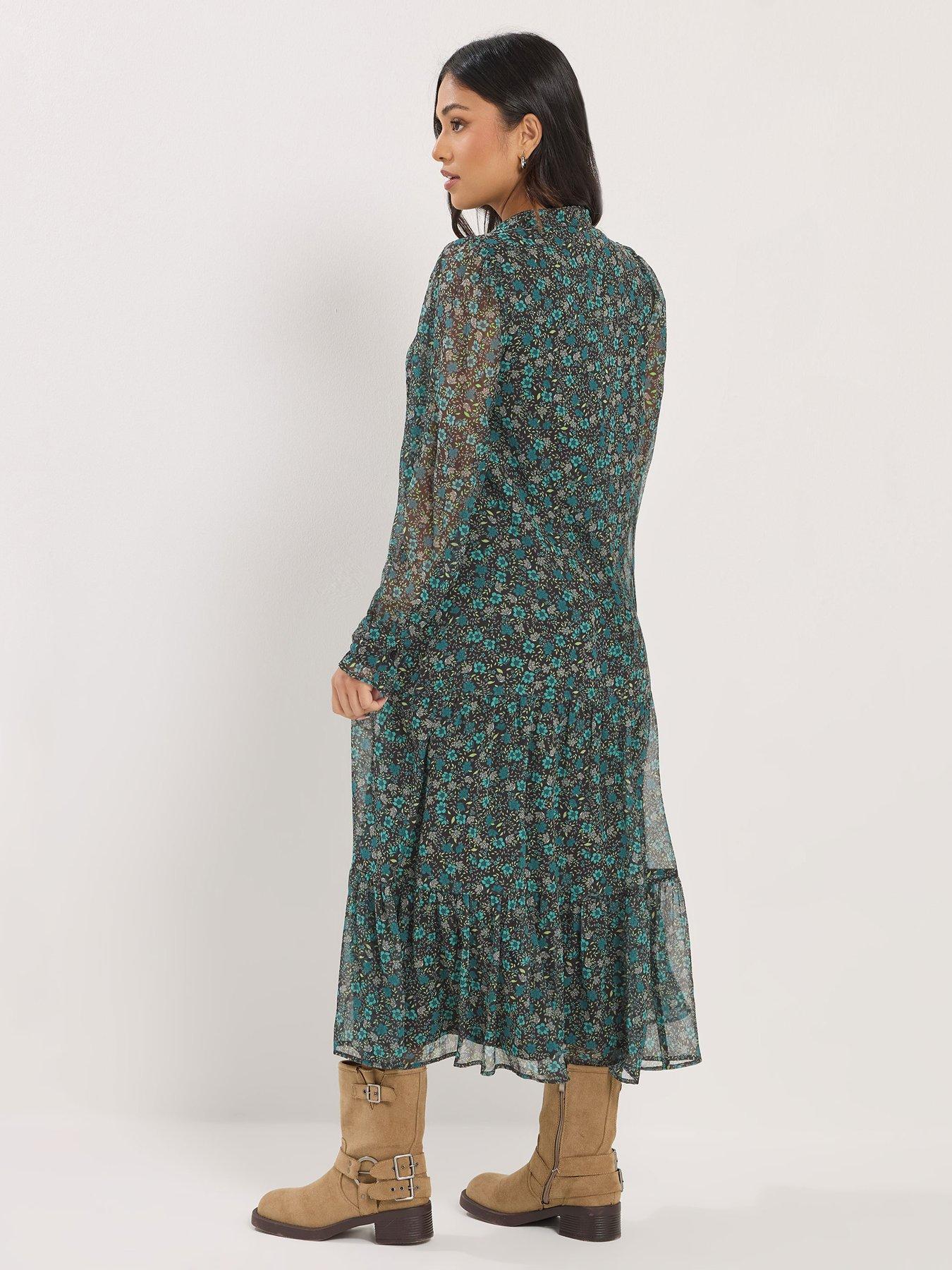  image of pixiegirl-petite-lace-up-midi-dress