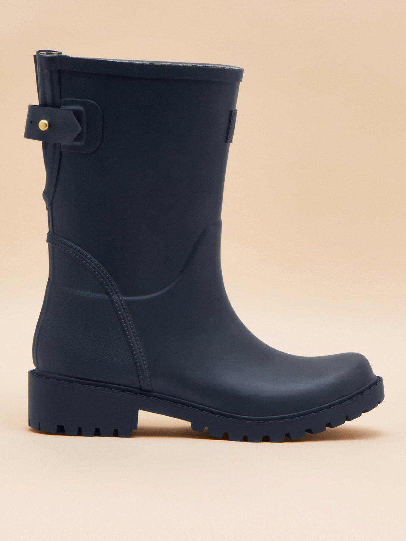 Joules Wistow Adjustable Mid Calf Wellies - Navy