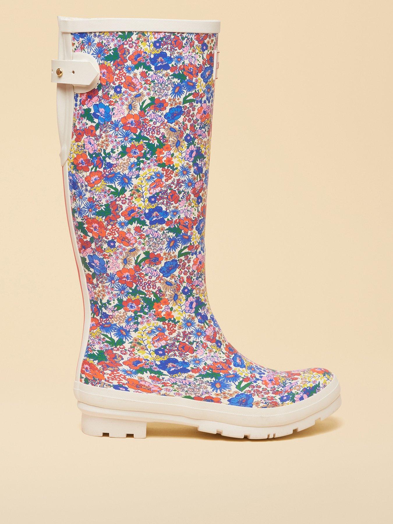 Joules Welly Print - Ditsy White