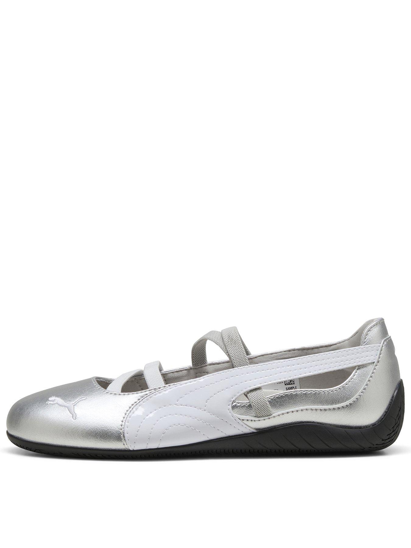 Image 2 of 7 of Puma Womens Speedcat Ballet Metallic Trainer - White