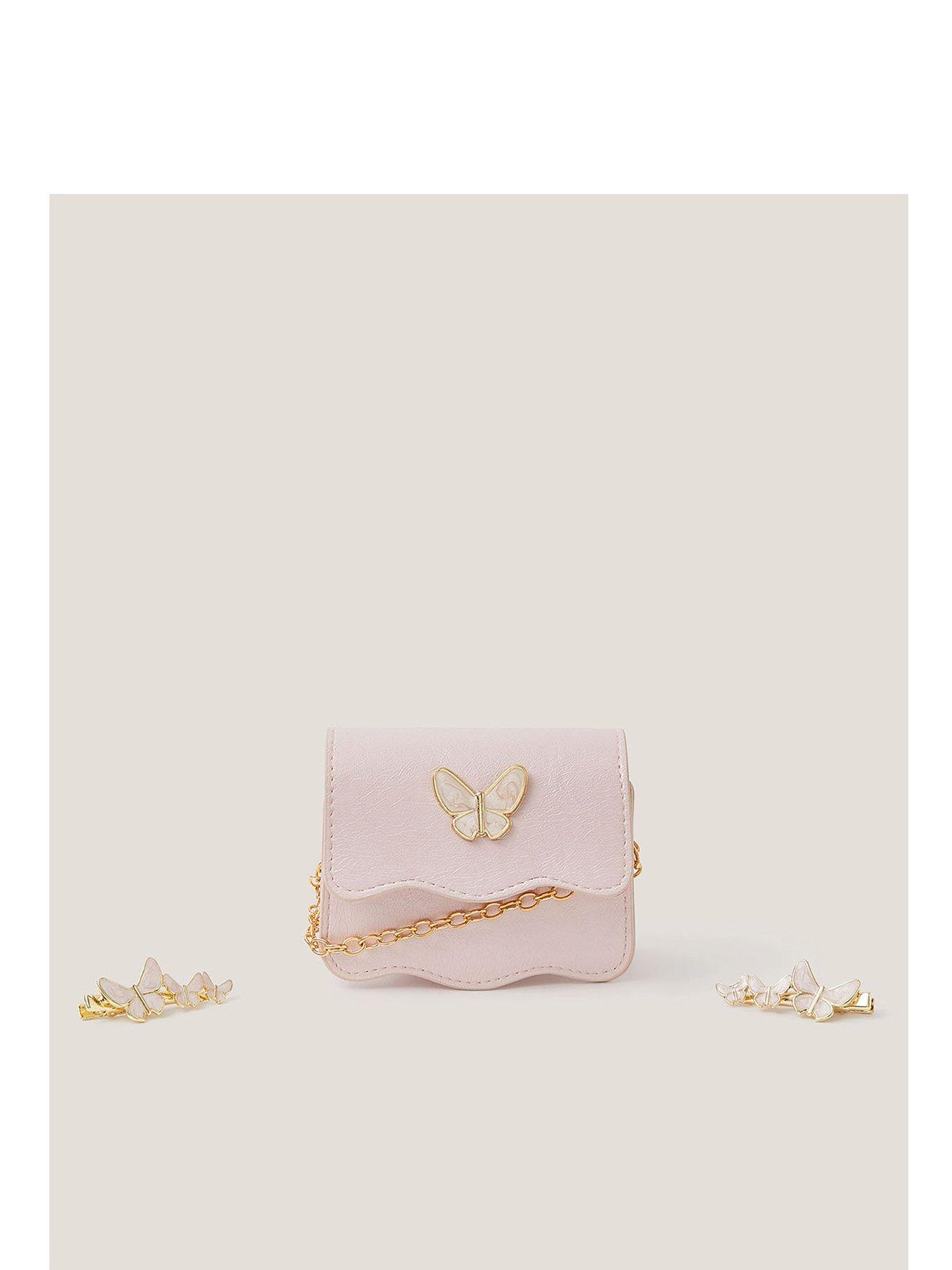Image 1 of 3 of Monsoon Girls Wavey Butterfly Mini Bag Set - Pink