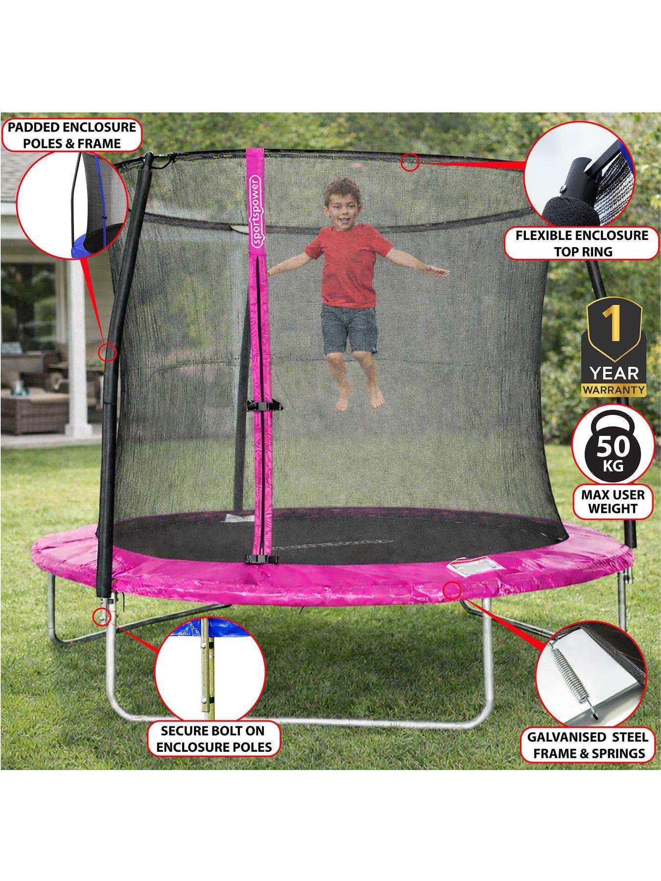  image of sportspower-8ft-trampoline-pink