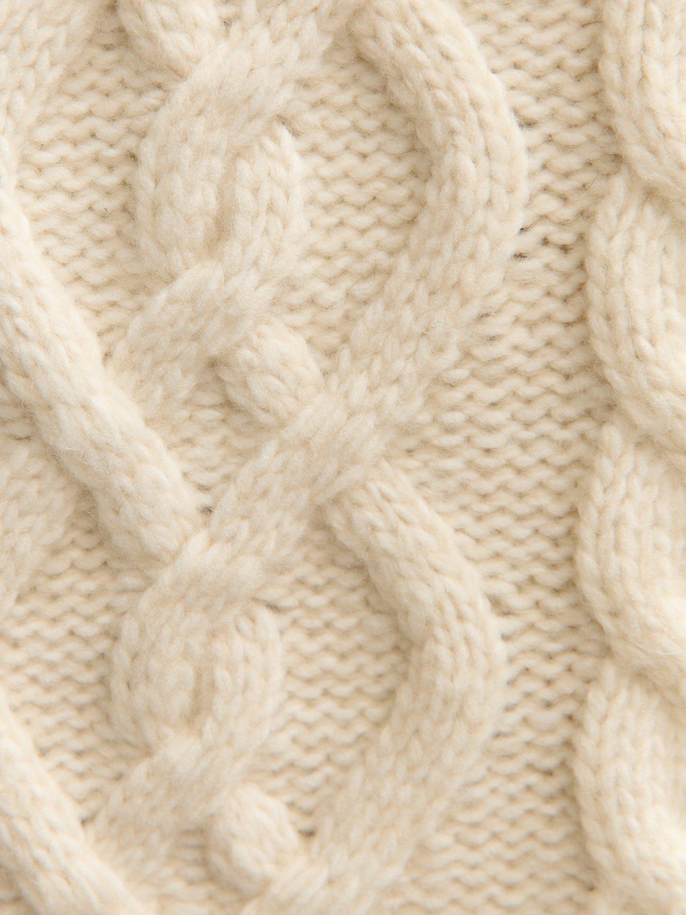  image of new-look-midweight-cable-knit-jumper-cream