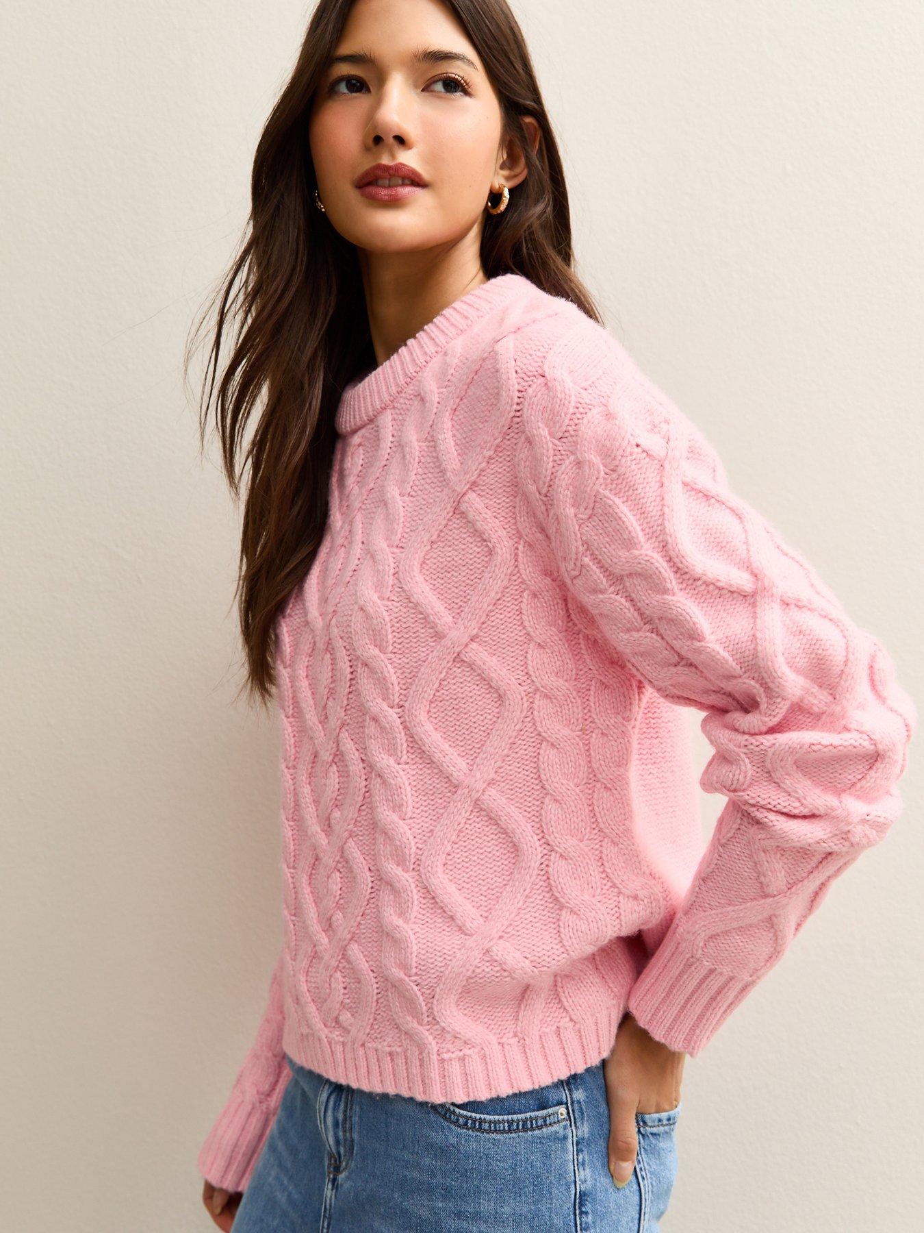new-look-midweight-cable-knit-jumper-bright-pink