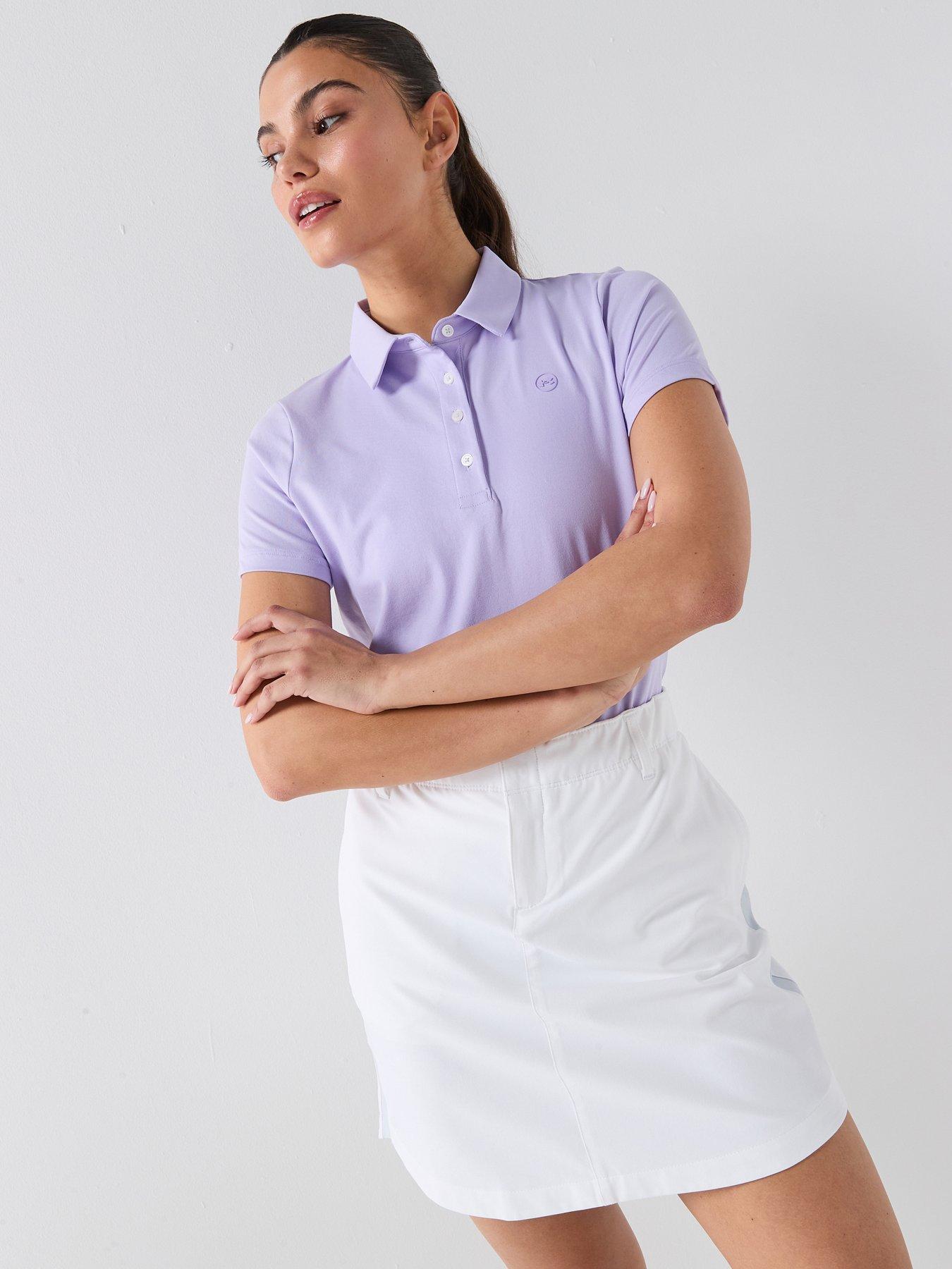UNDER ARMOUR Womens Golf Drive Short Sleeve Polo - Purple