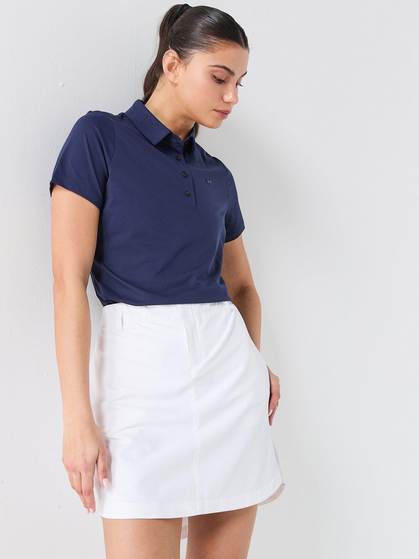 UNDER ARMOUR Womens Golf Drive Short Sleeve Polo - Navy